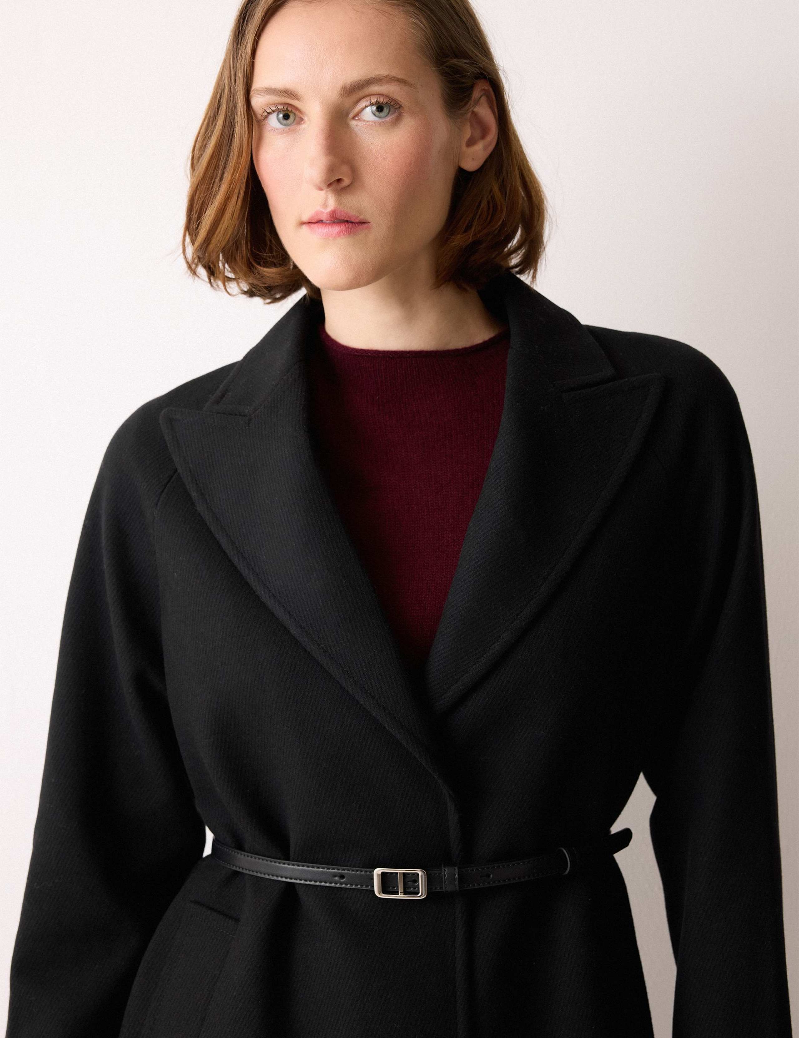 Wool Rich Twill Belted Wrap Coat 6 of 6