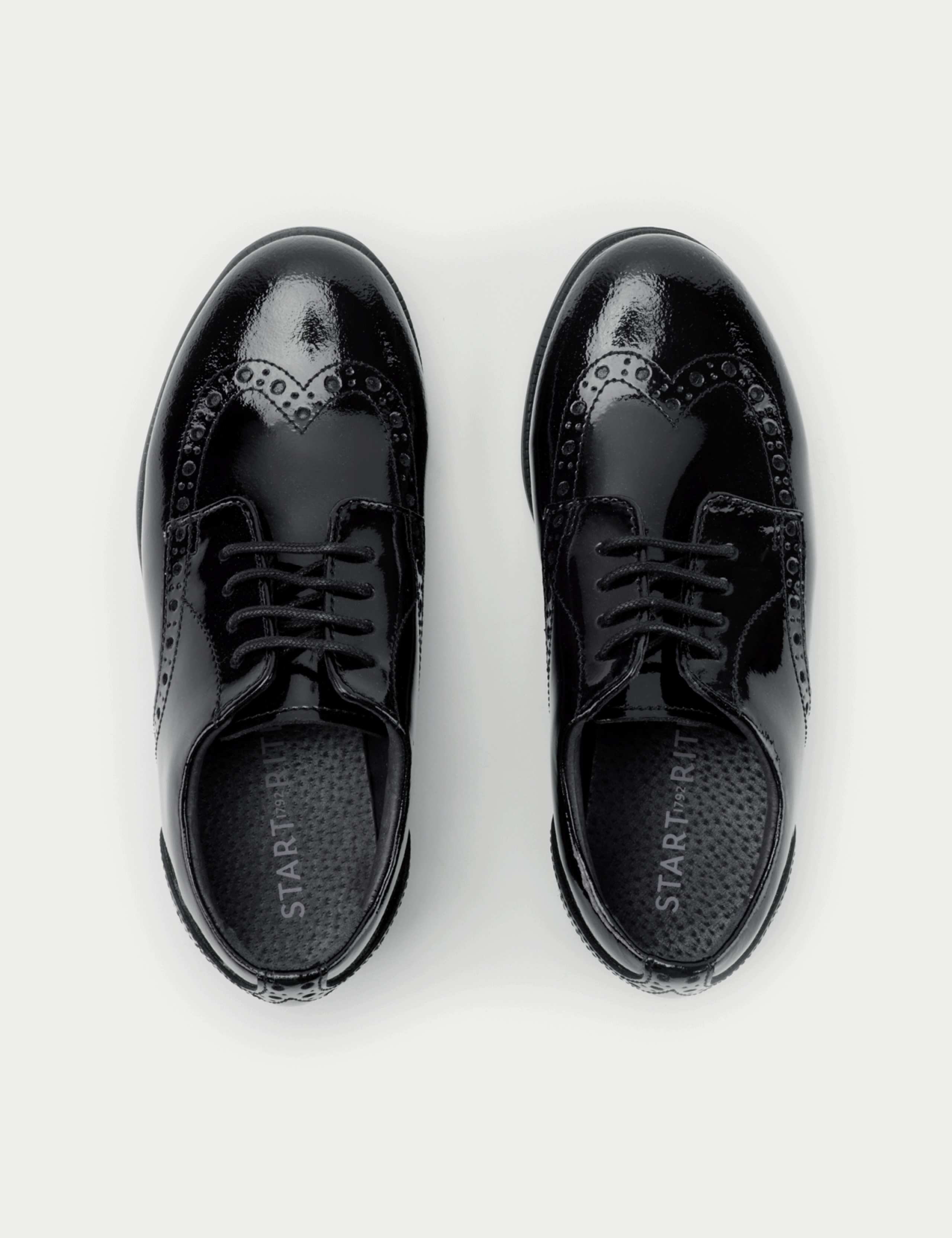 Kids' Patent Leather Brogue School Shoes (10 Small - 4 Large) 3 of 4