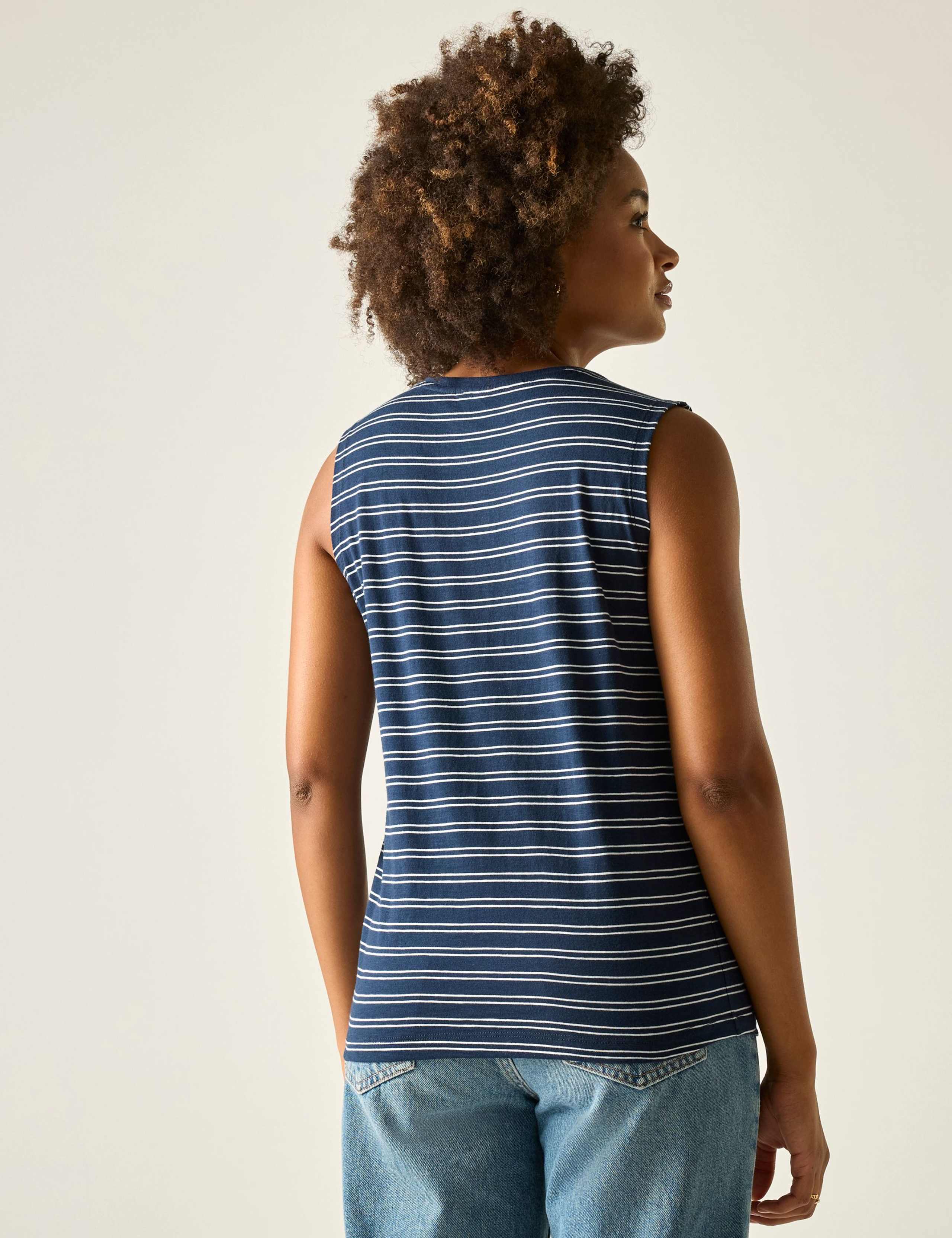 Fariene Pure Cotton Striped Vest Top 5 of 5