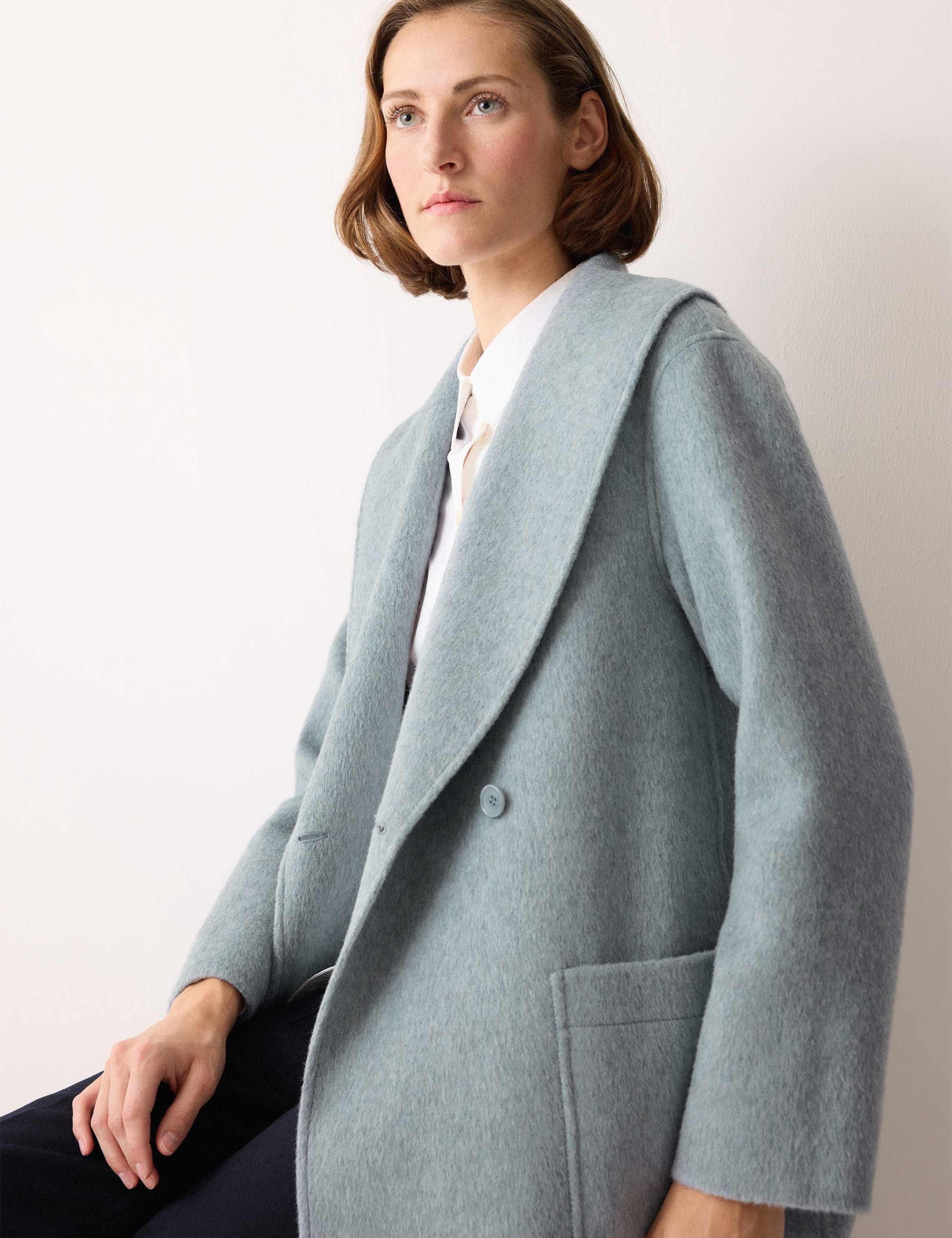 Double Faced Pure Wool Shawl Collar Coat 7 of 7