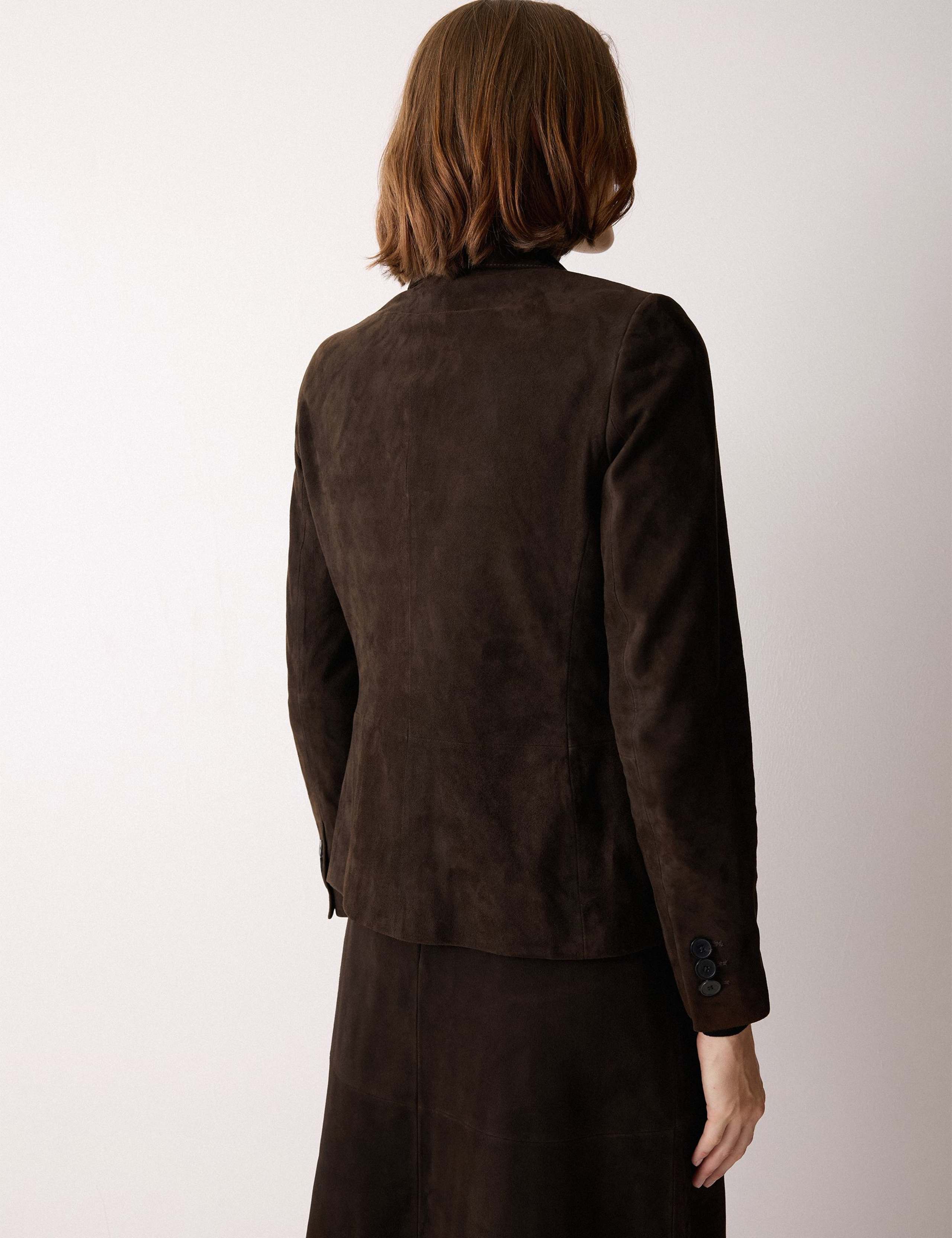 Suede Single Breasted Tailored Blazer 5 of 6