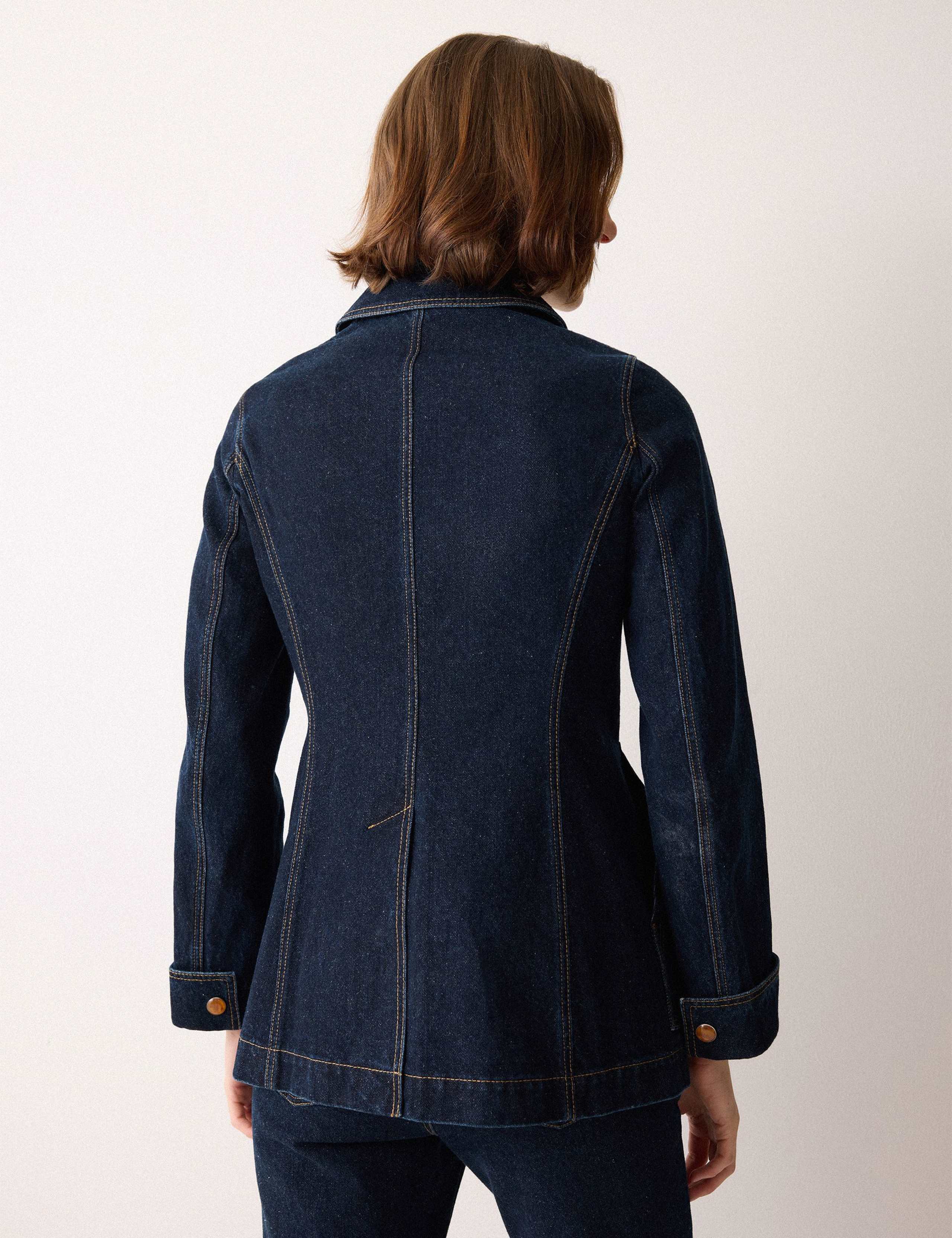 Denim Panelled Tailored Jacket 2 of 5