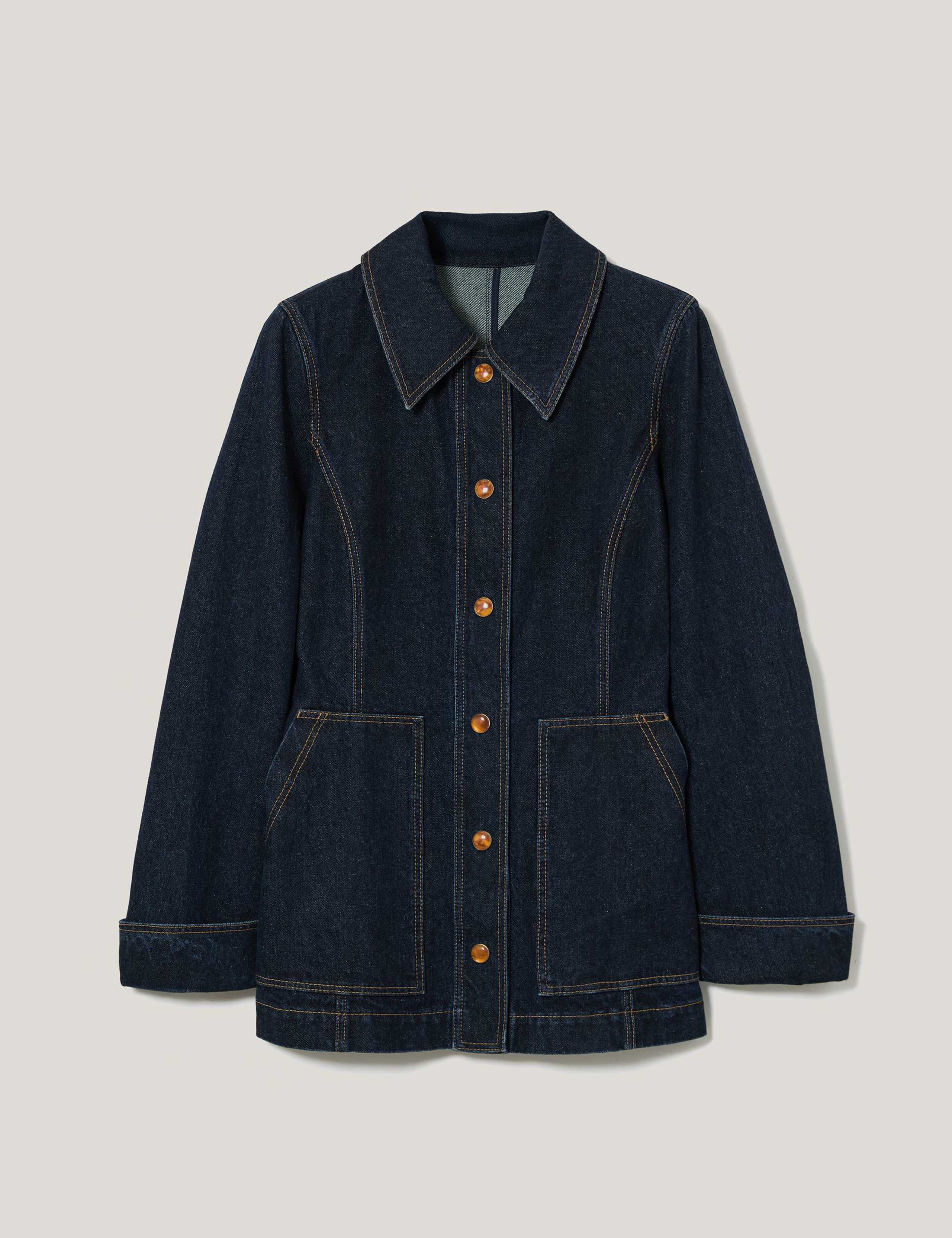 Denim Panelled Tailored Jacket 3 of 5
