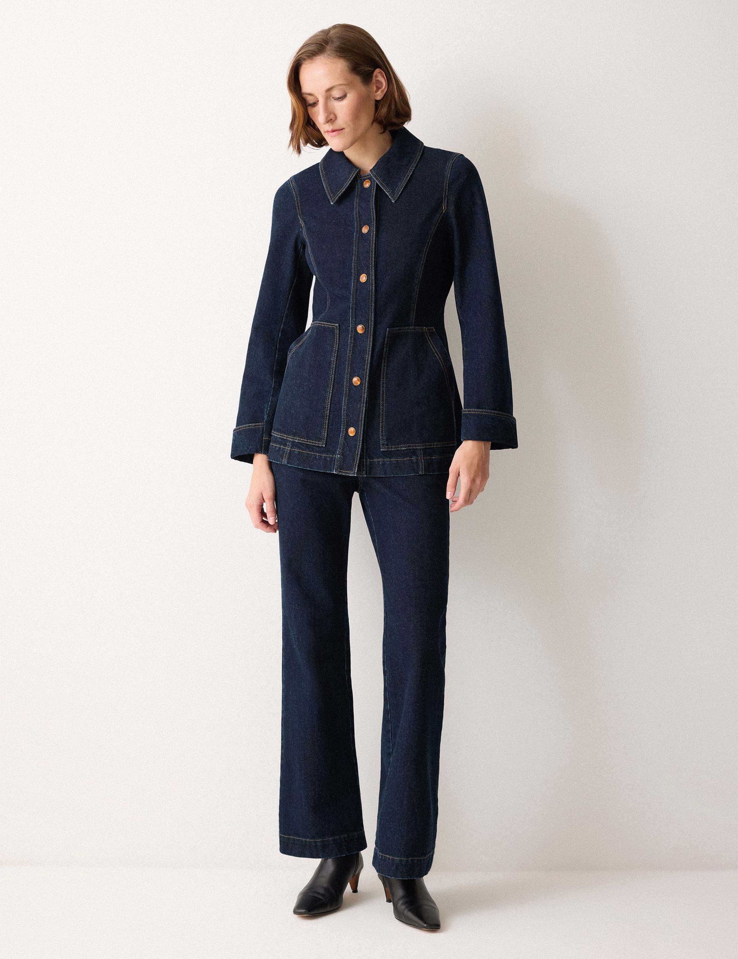 Denim Panelled Tailored Jacket 4 of 5