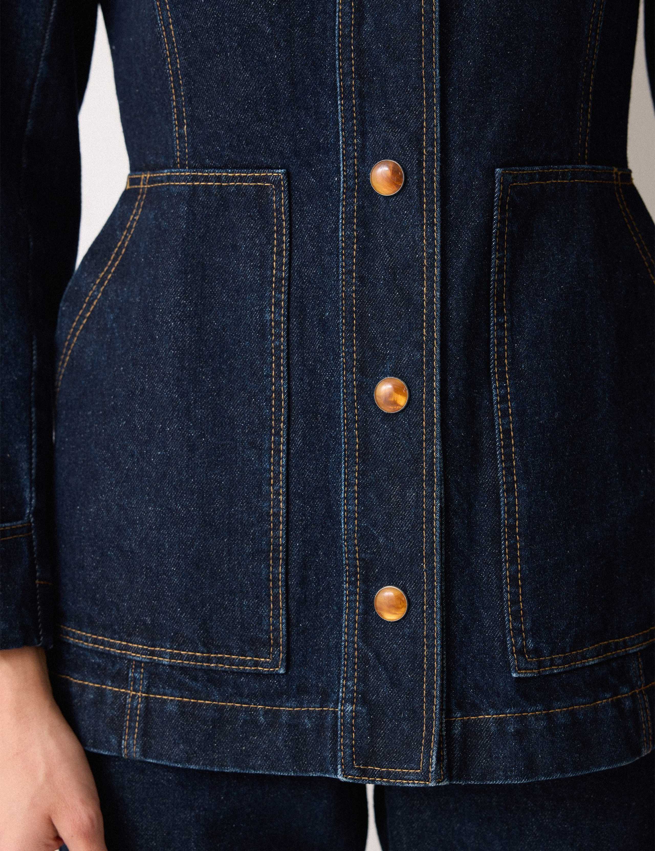 Denim Panelled Tailored Jacket 5 of 5