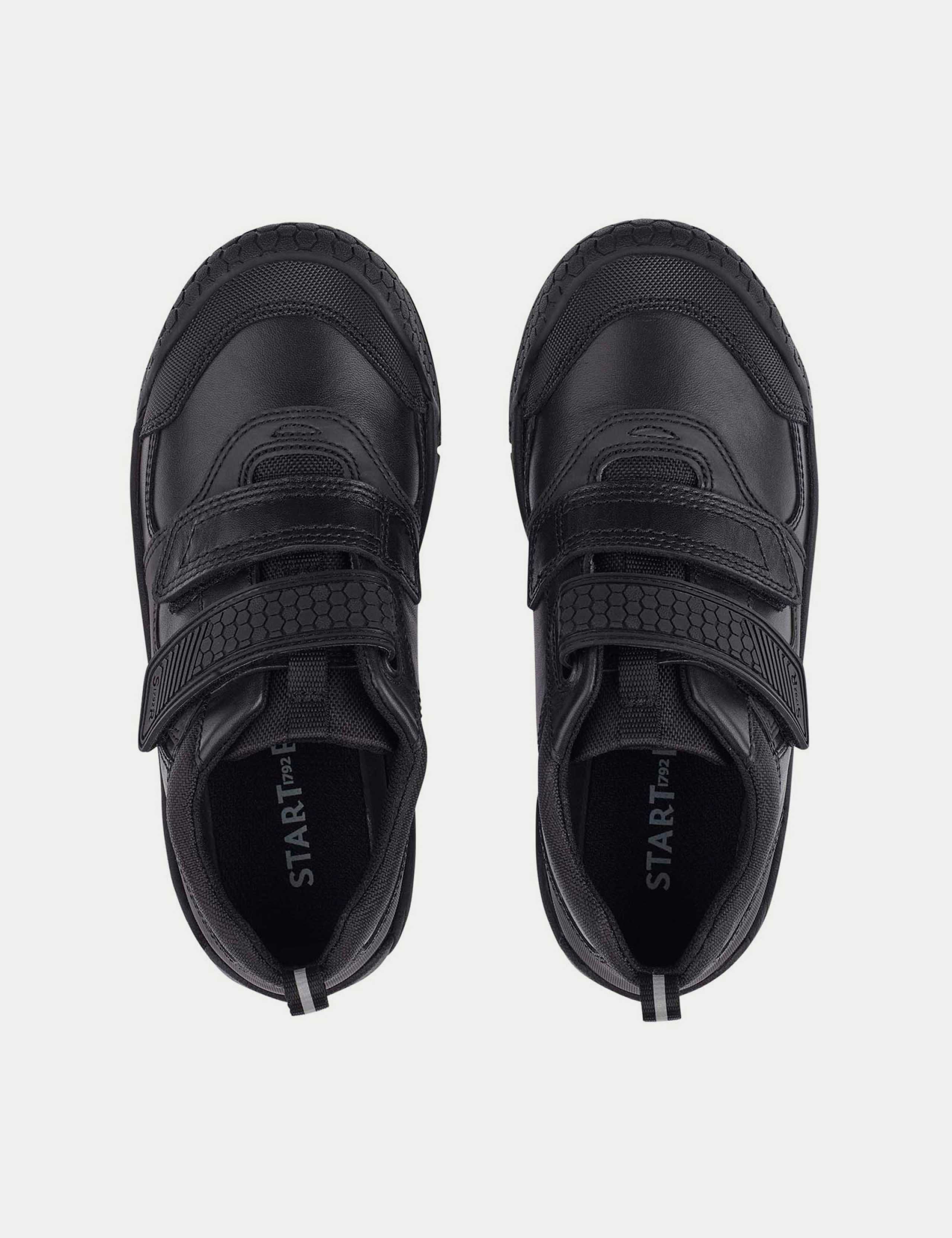 Kids' Leather Riptape School Shoes (7 Small - 4 Large) 3 of 6