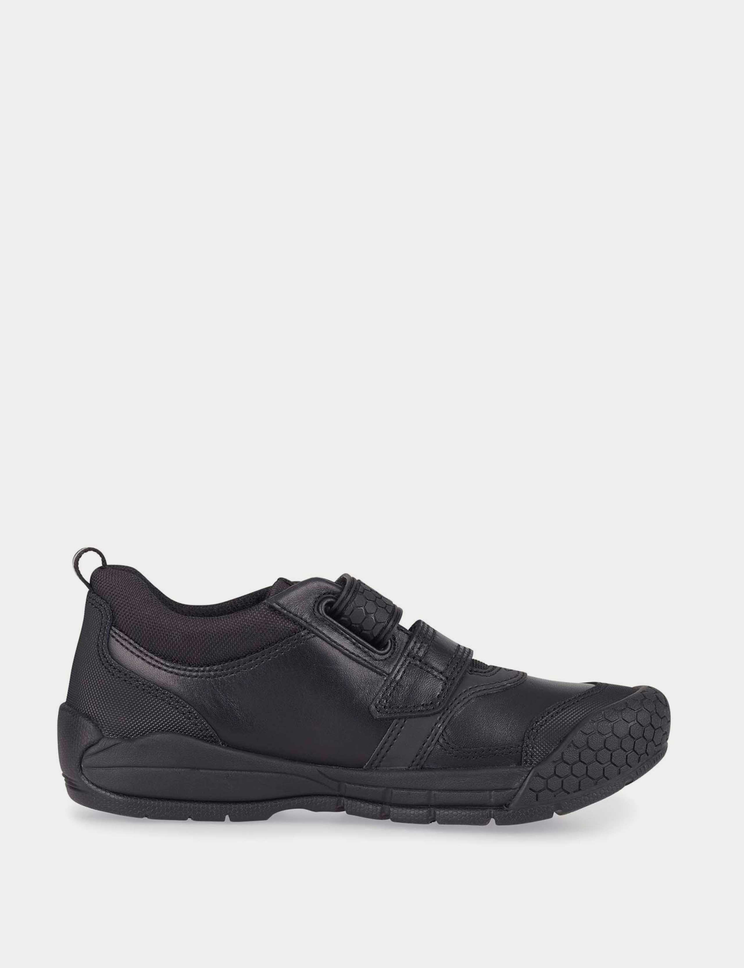 Kids' Leather Riptape School Shoes (7 Small - 4 Large) 4 of 6