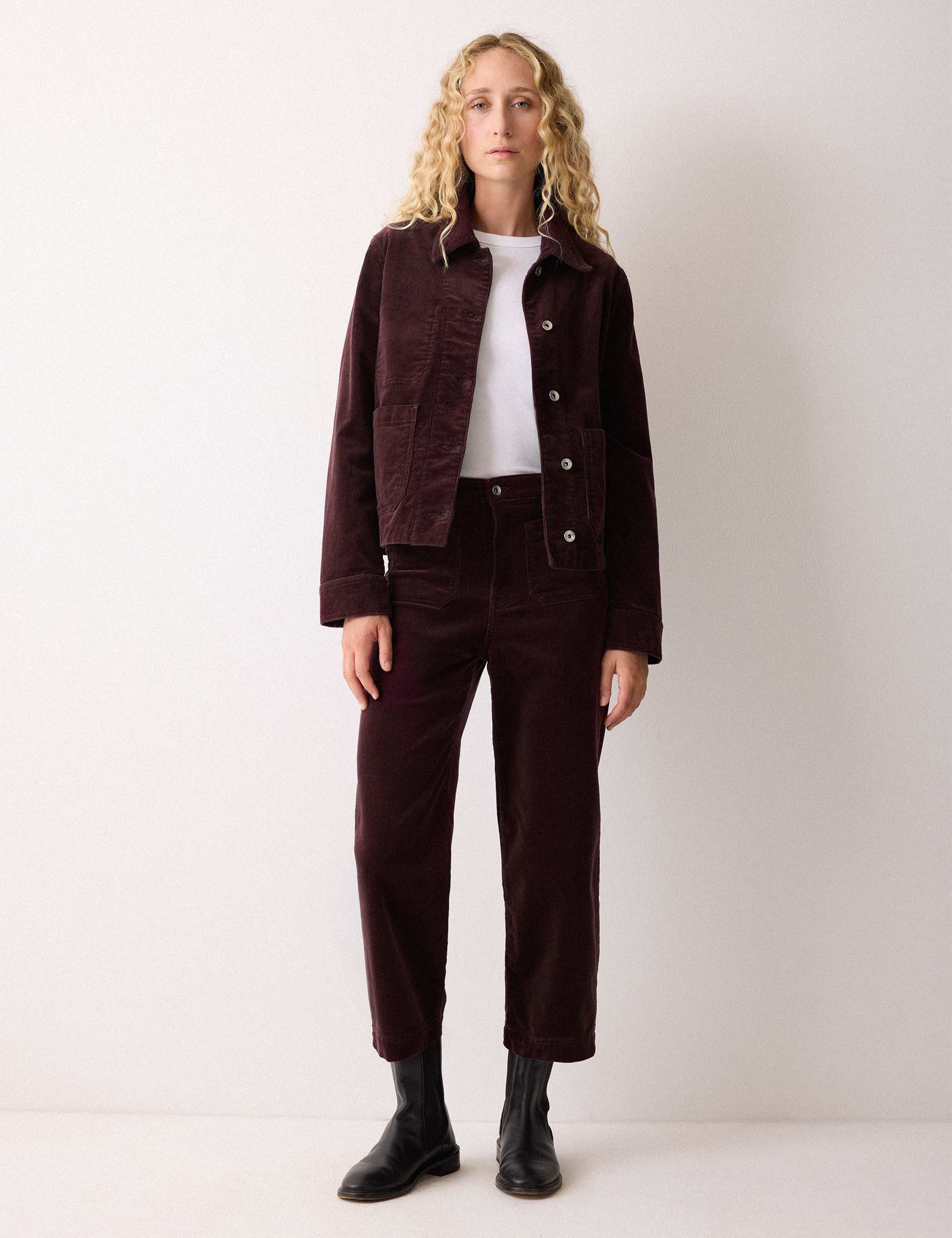 Cord Collared Patch Pocket Trucker Jacket 2 of 7