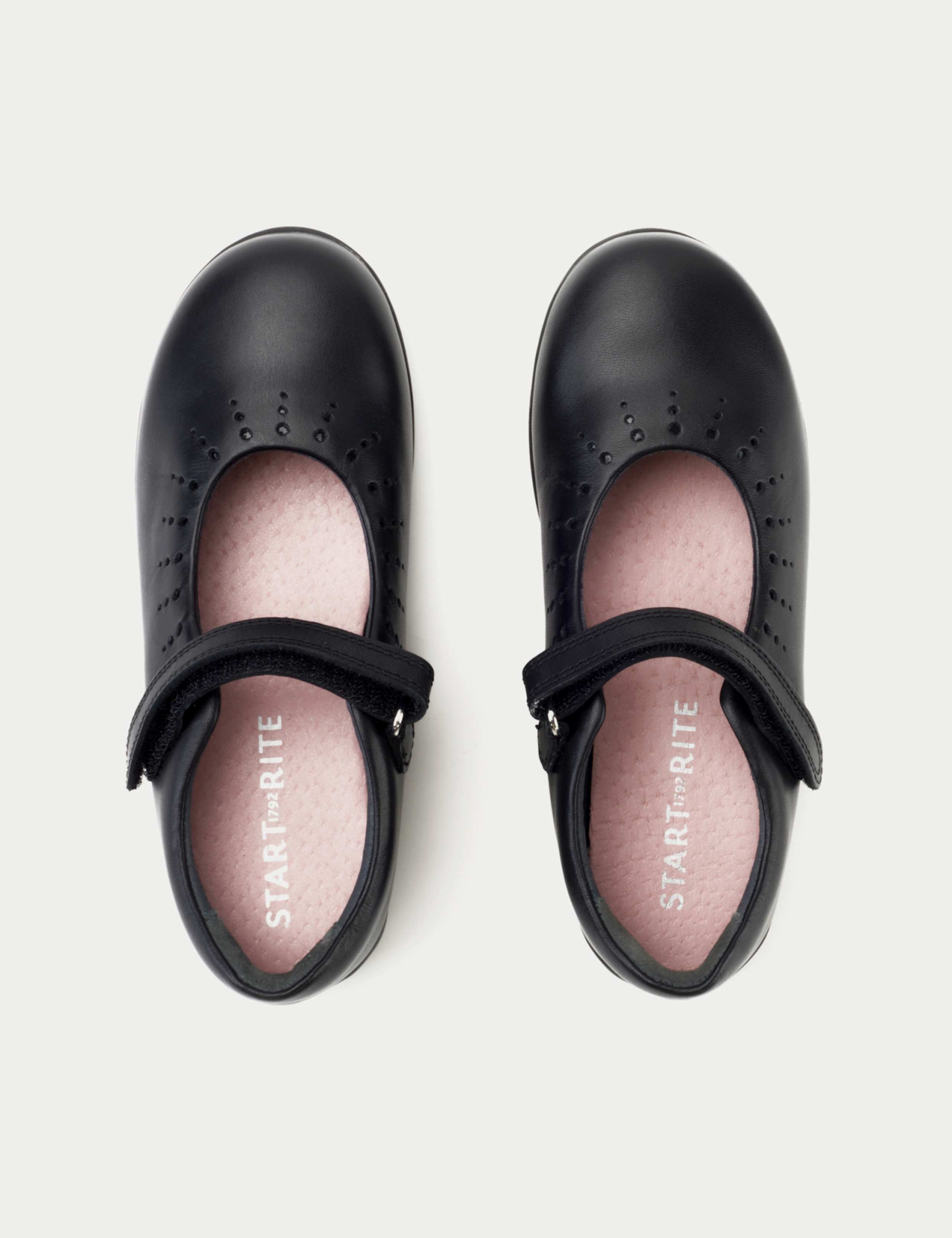 Kids' Leather Riptape School Shoes (10 Small - 4 Large) 2 of 4