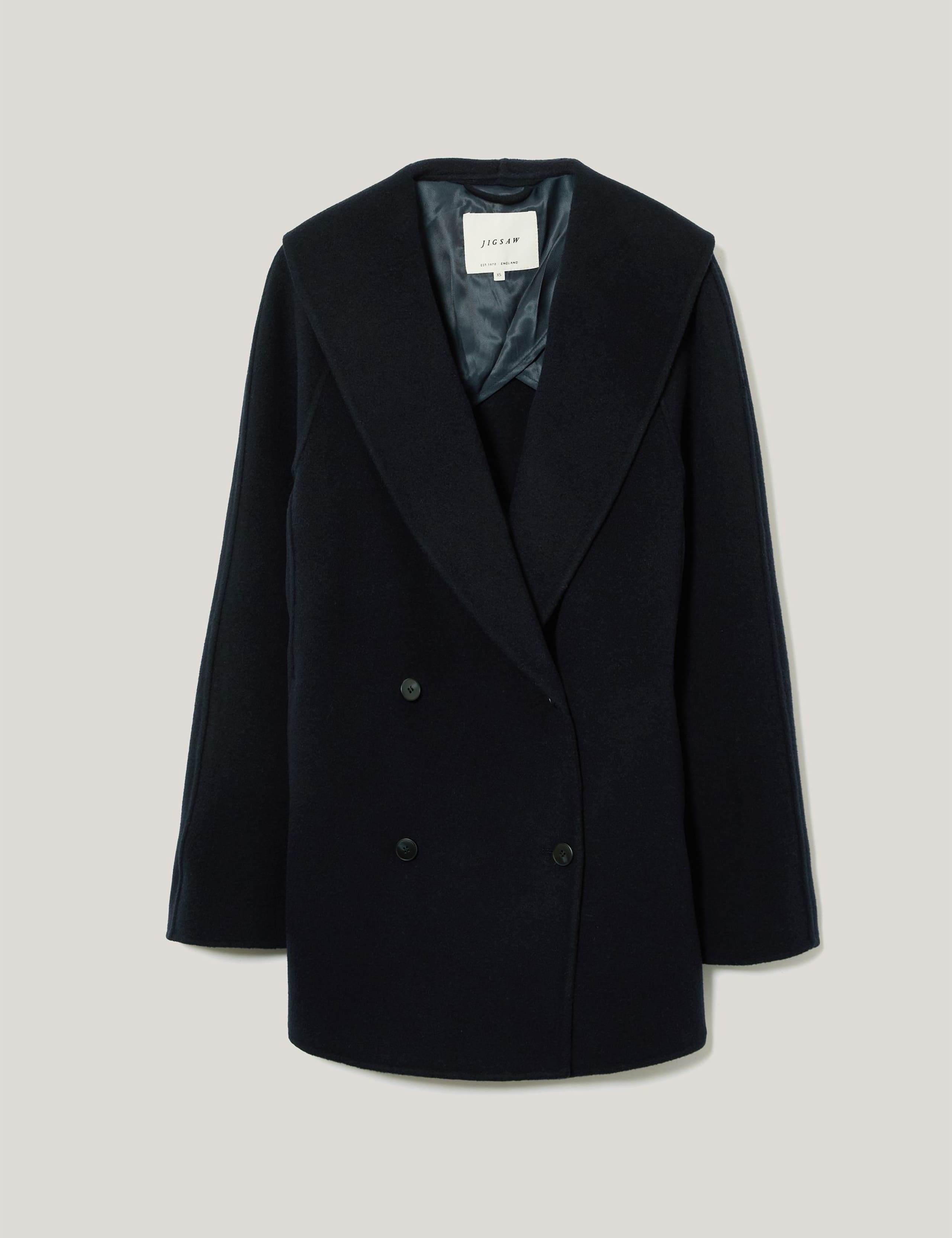 Double Faced Wool Rich Shawl Collar Peacoat 3 of 6