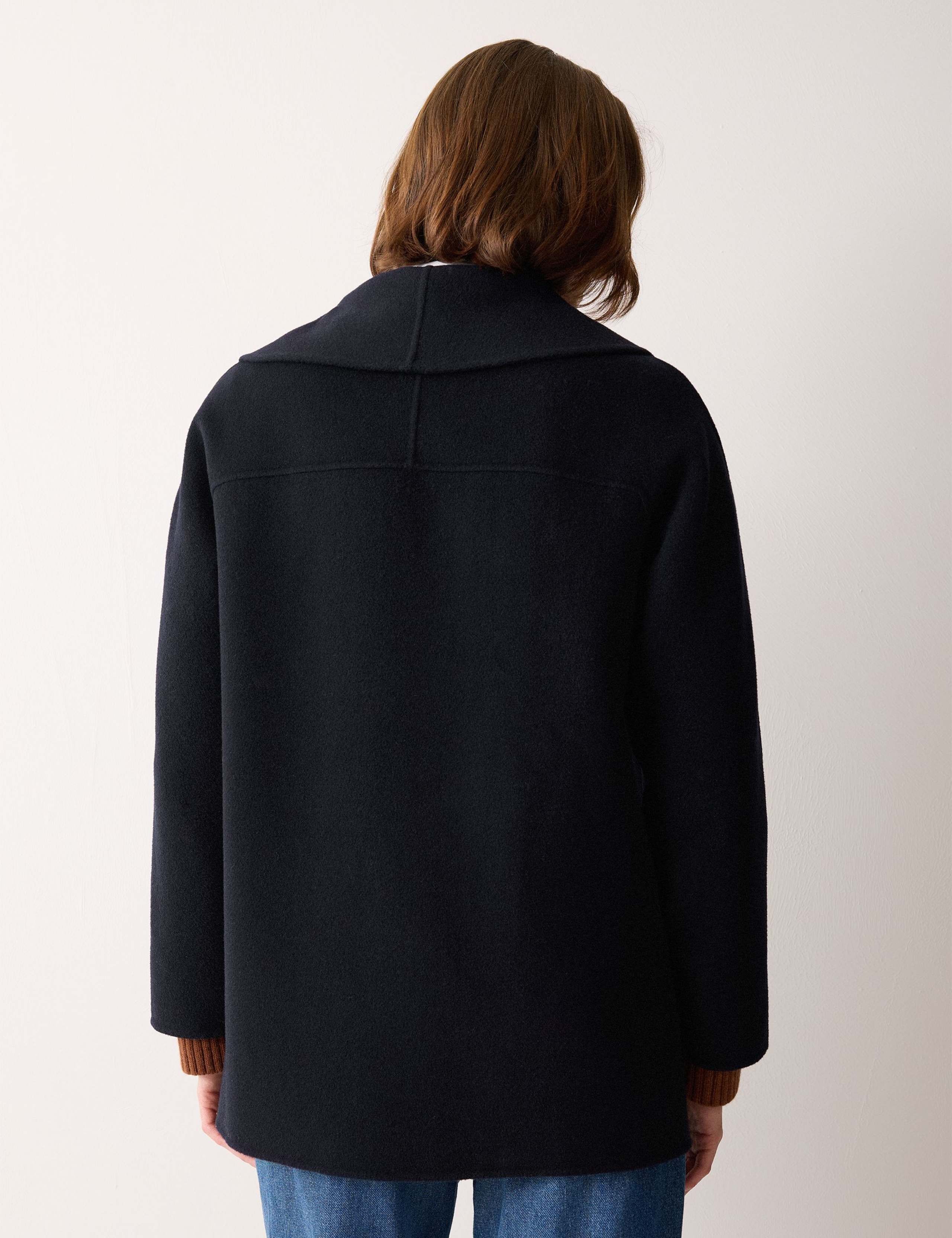 Double Faced Wool Rich Shawl Collar Peacoat 6 of 6