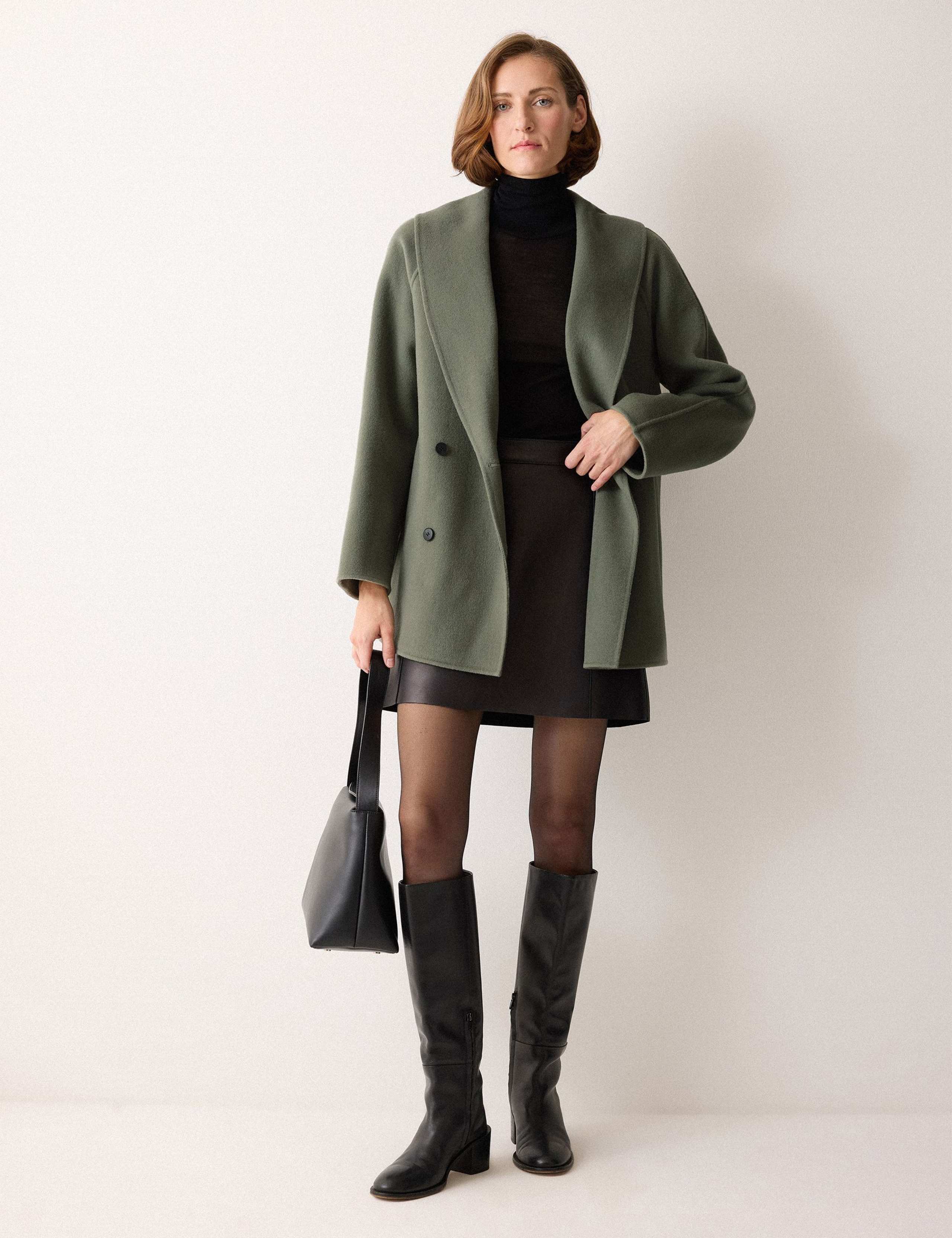 Double Faced Wool Rich Shawl Collar Peacoat 2 of 5