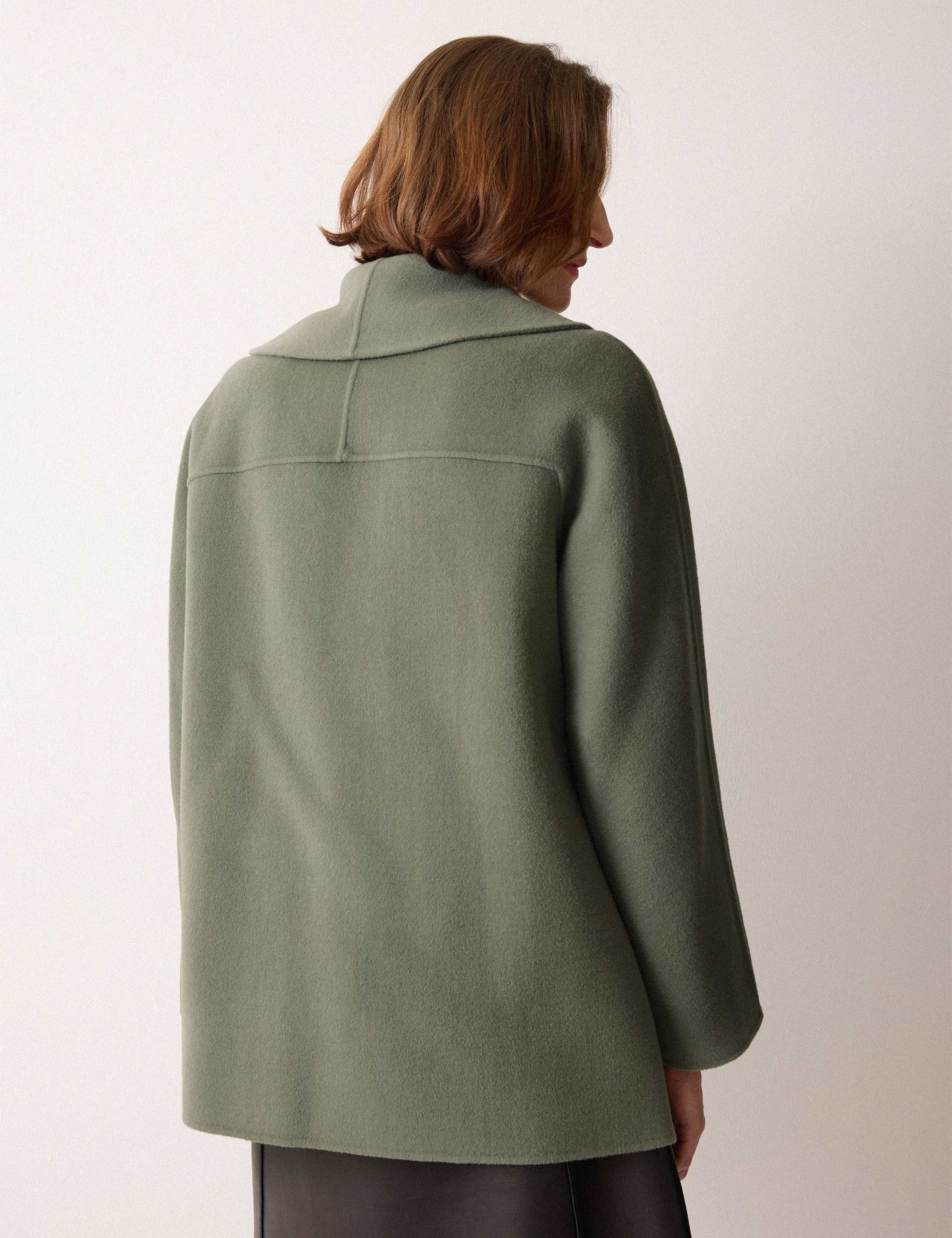 Double Faced Wool Rich Shawl Collar Peacoat 5 of 5