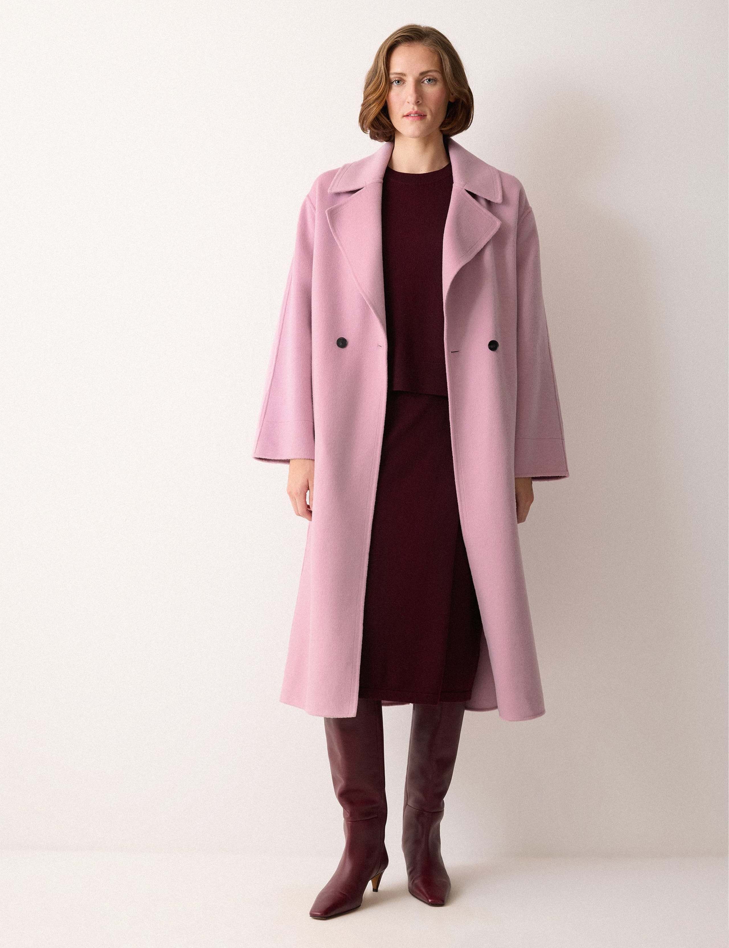 Double Faced Wool Rich Belted Wrap Coat 6 of 6