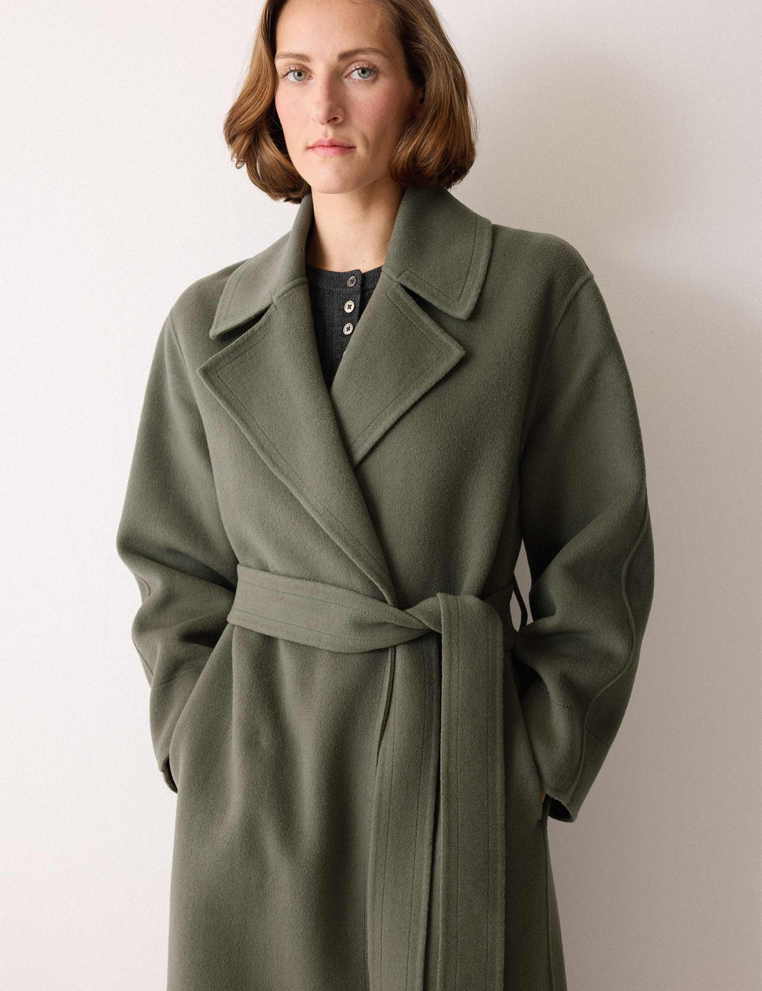 Double Faced Wool Rich Belted Wrap Coat 4 of 6