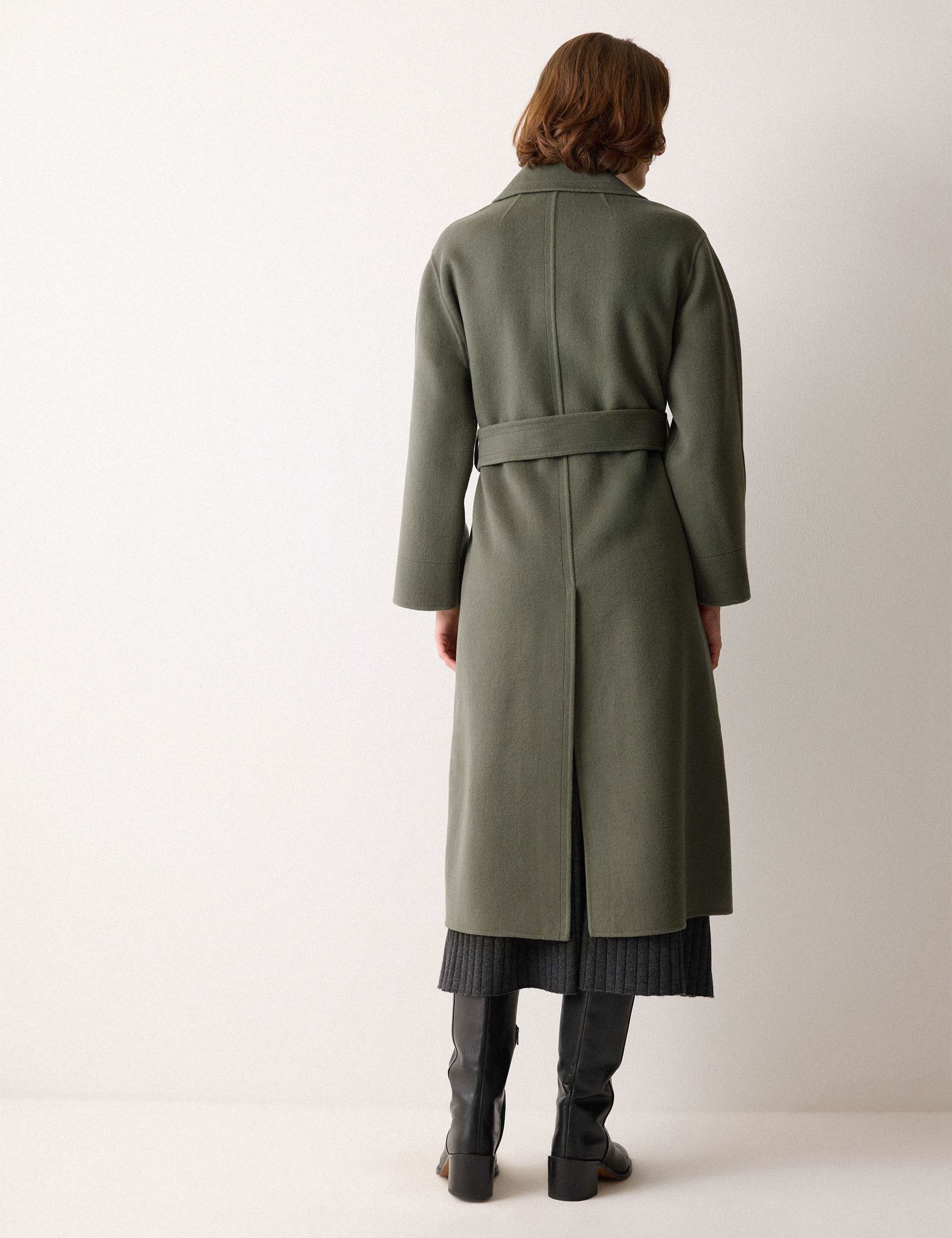 Double Faced Wool Rich Belted Wrap Coat 5 of 6