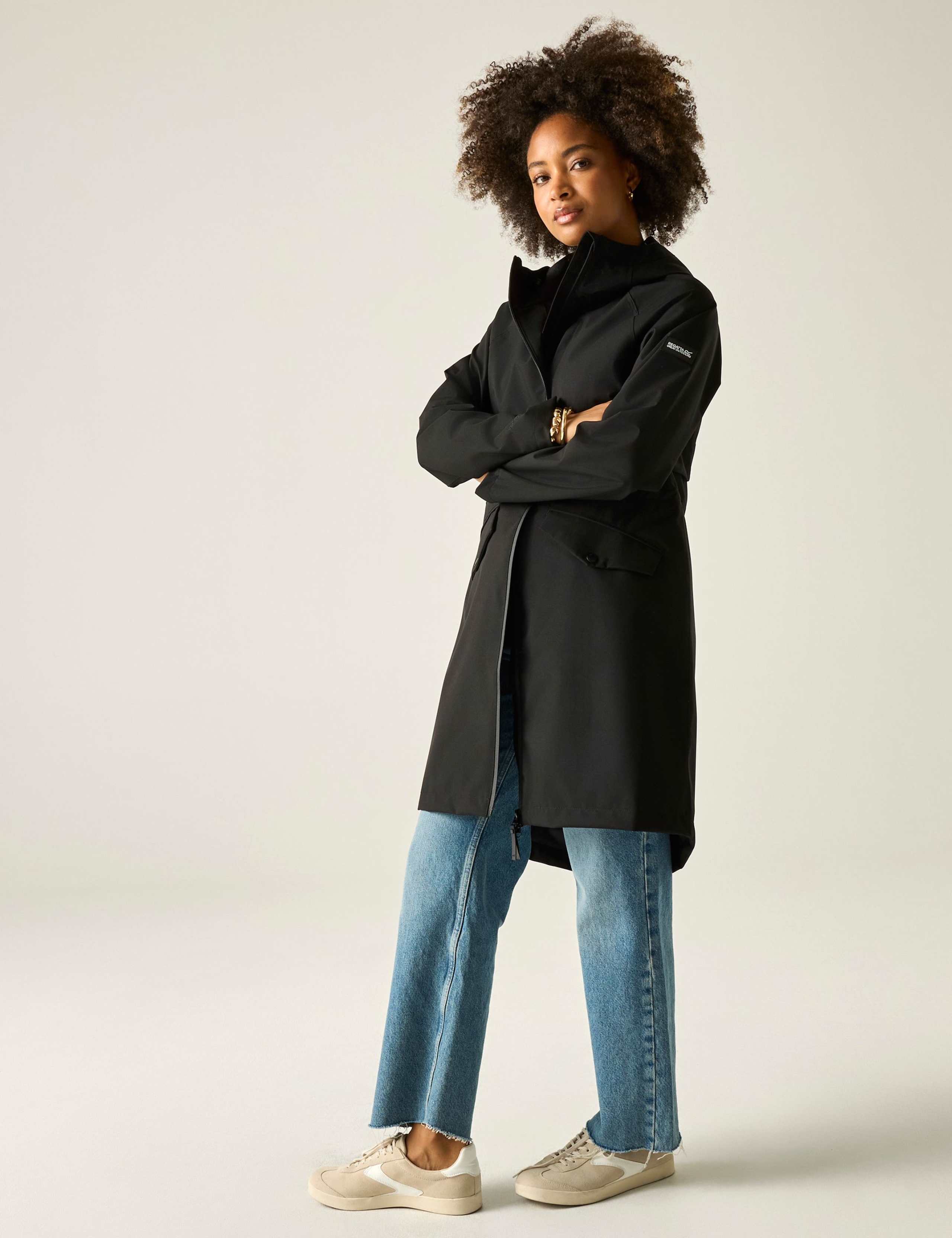 Levita Hooded Oversized Longline Raincoat 3 of 10