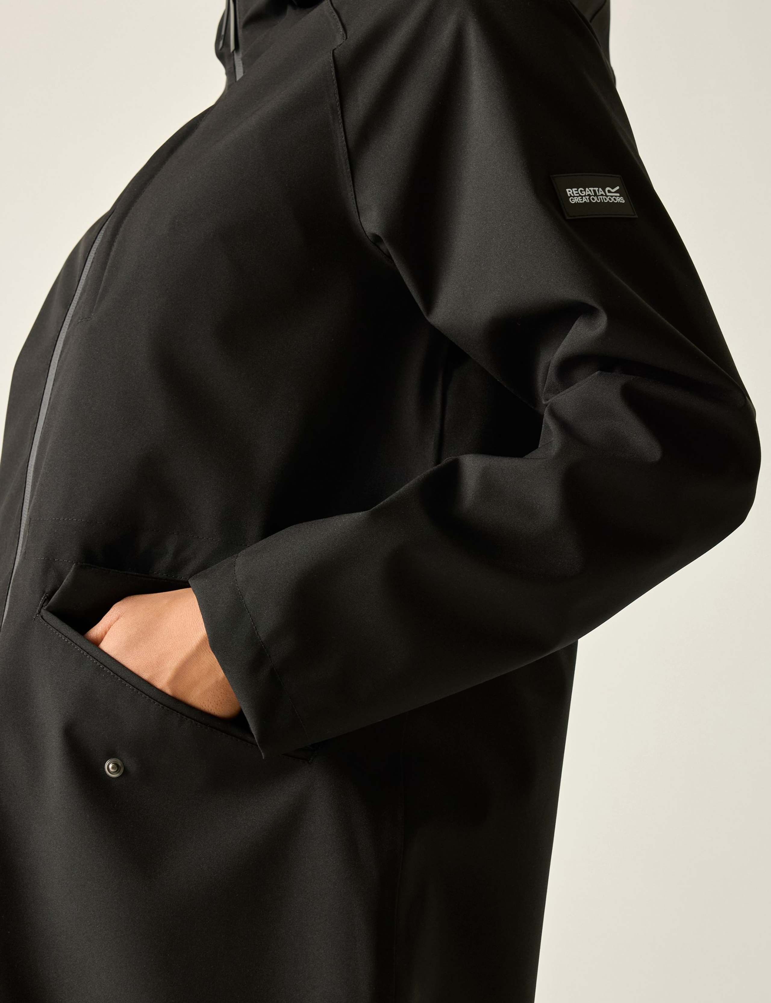 Levita Hooded Oversized Longline Raincoat 5 of 10