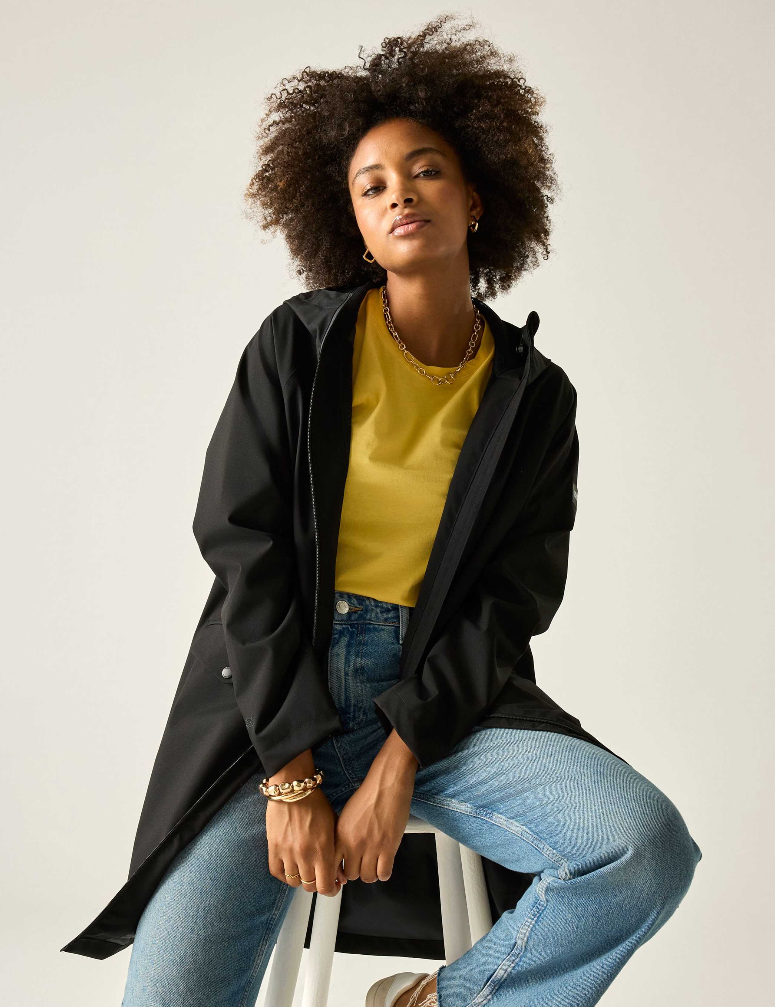 Levita Hooded Oversized Longline Raincoat 6 of 10