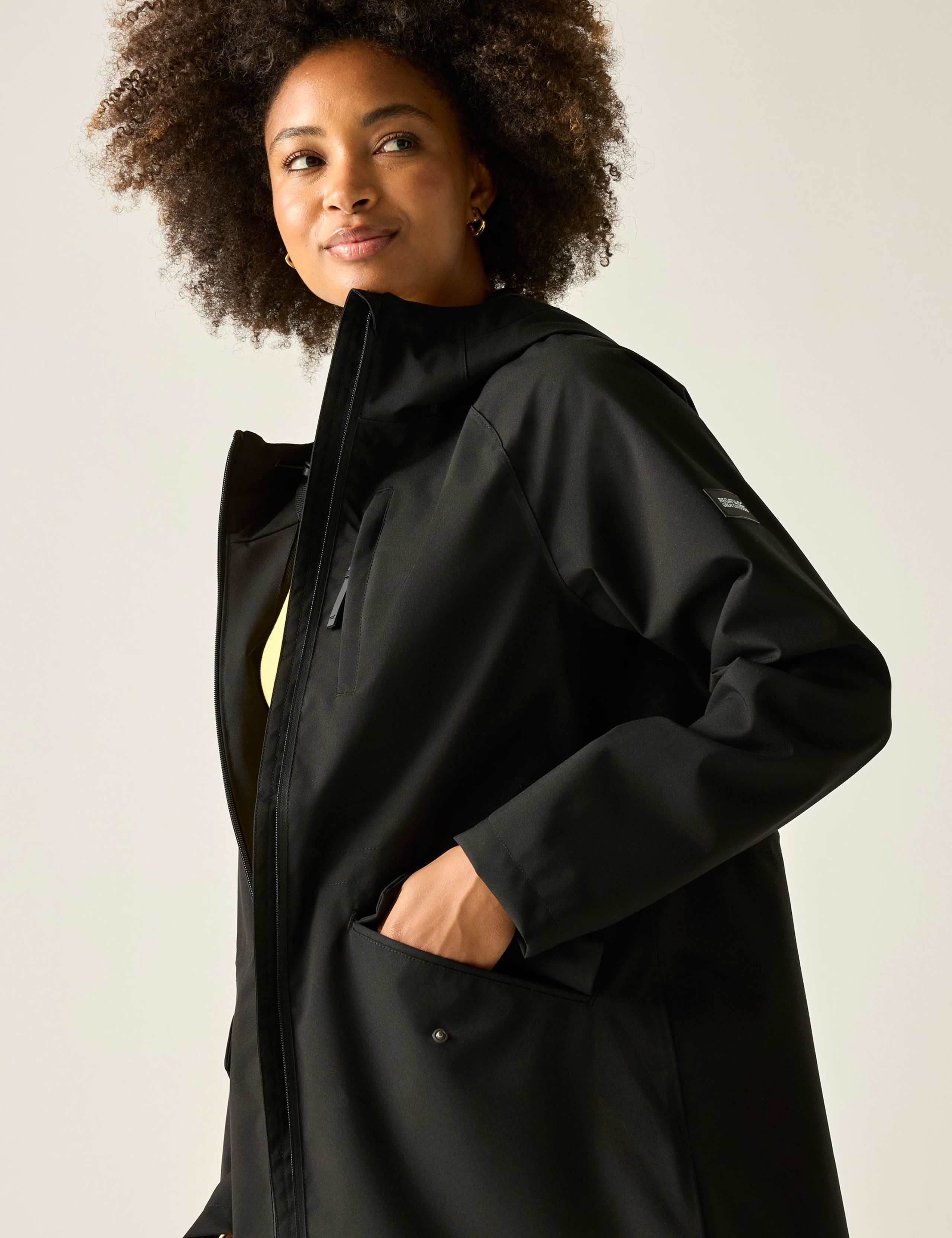 Levita Hooded Oversized Longline Raincoat 7 of 10