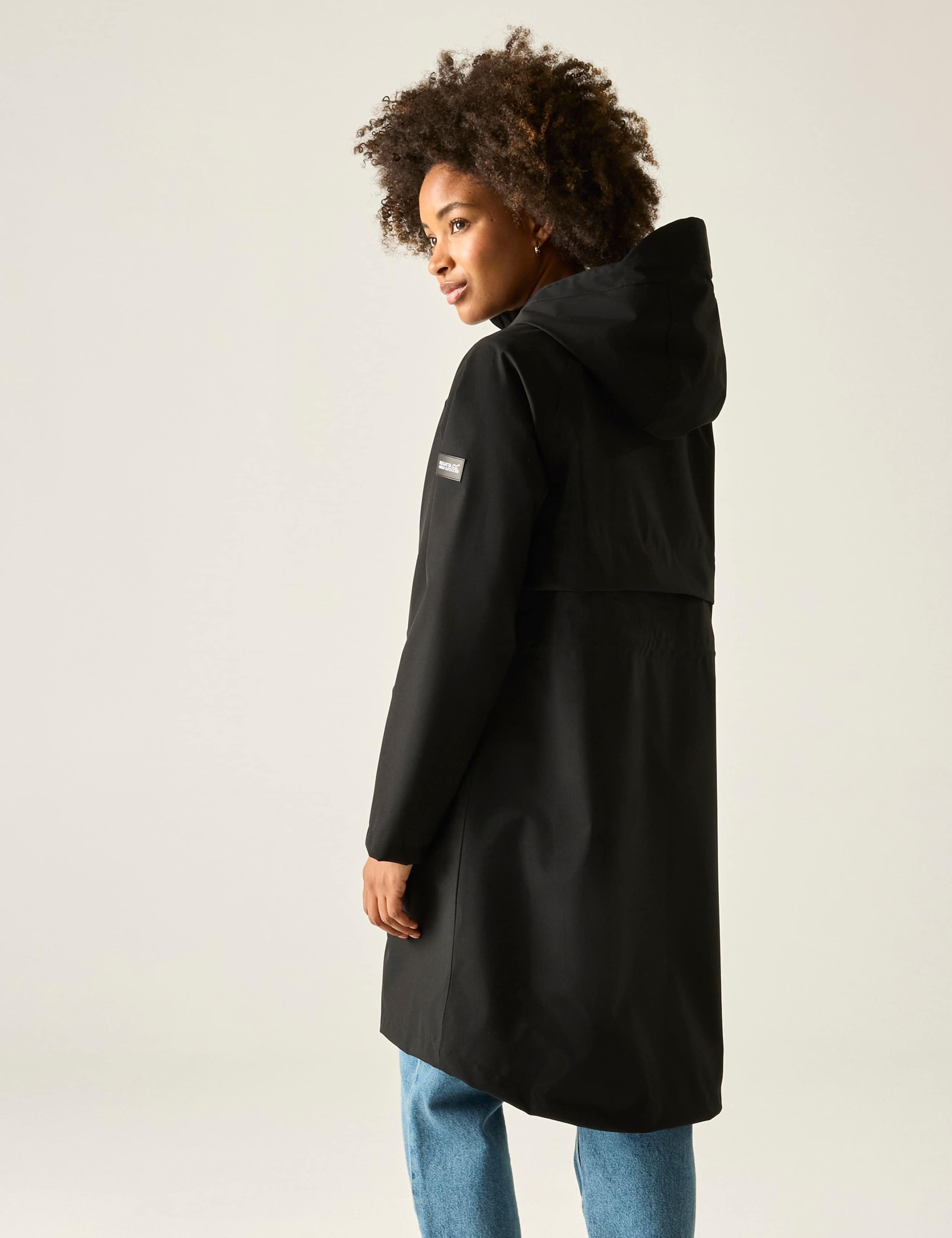 Levita Hooded Oversized Longline Raincoat 8 of 10