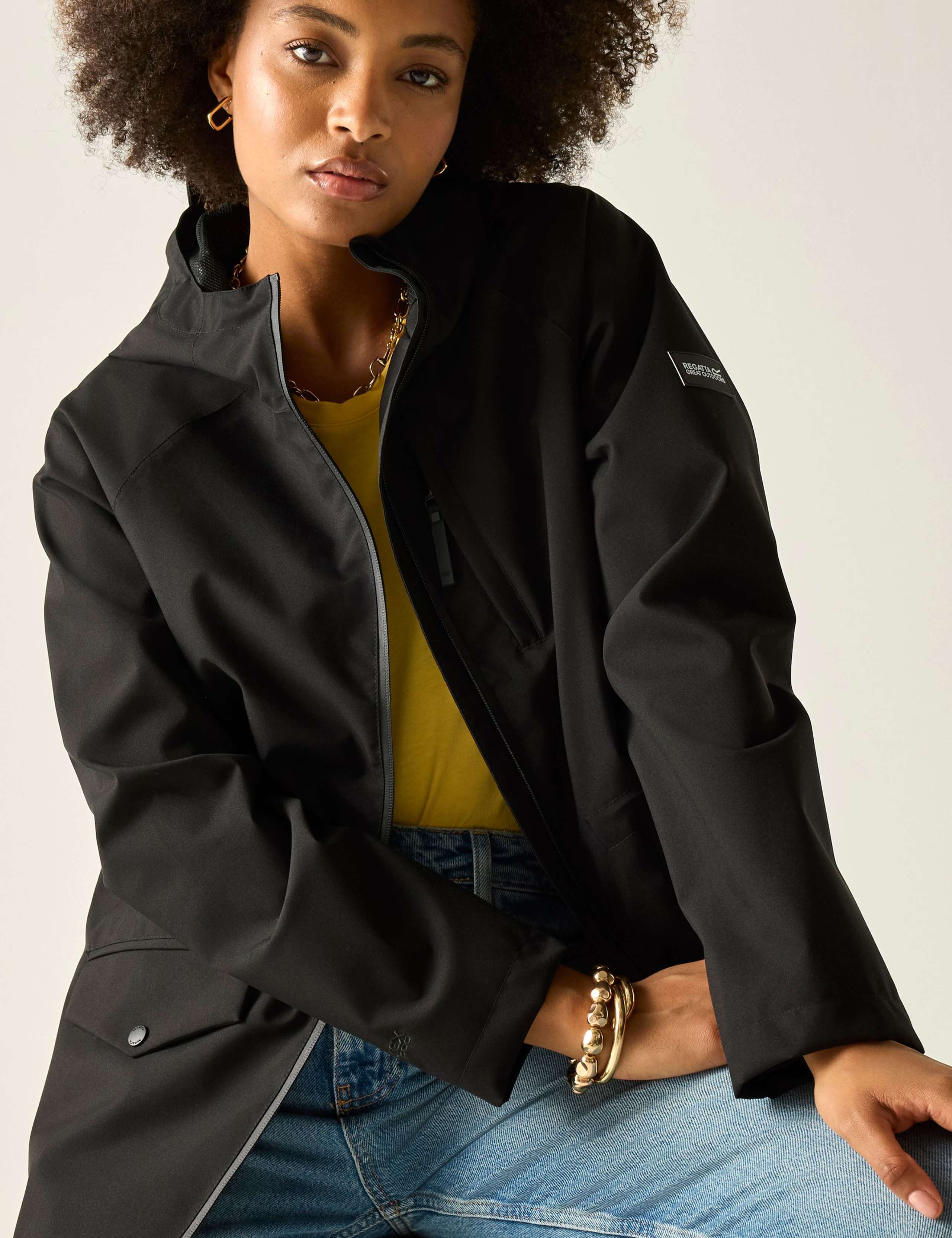 Levita Hooded Oversized Longline Raincoat 10 of 10