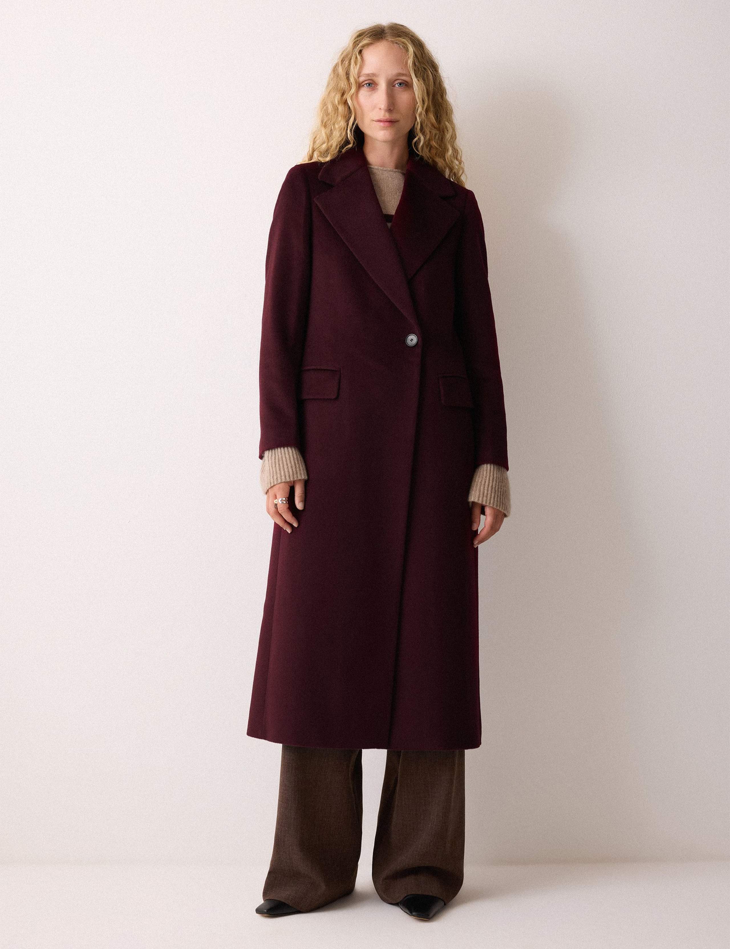 Pure Wool Collared Longline Duster Coat 1 of 6