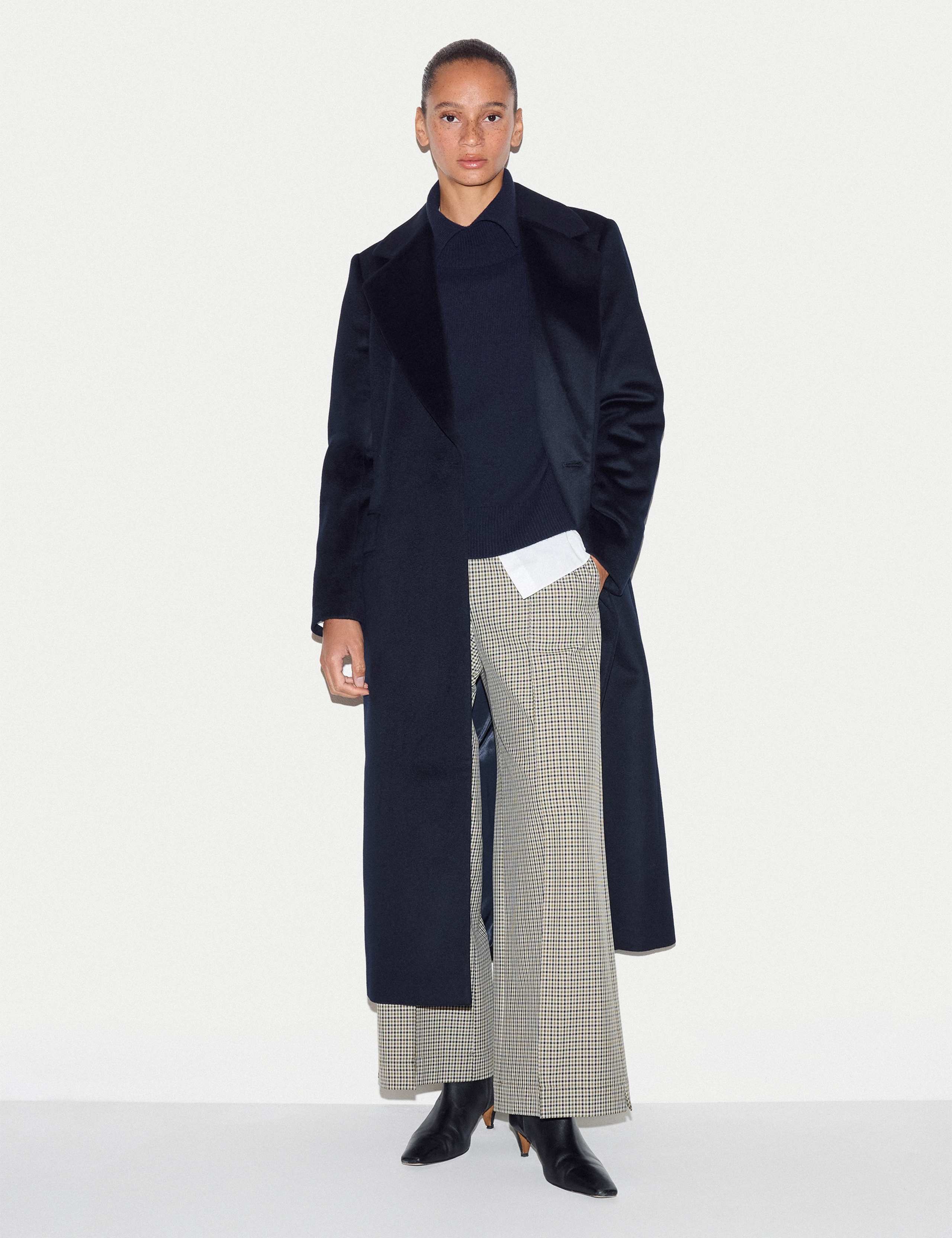 Pure Wool Collared Longline Duster Coat 1 of 6