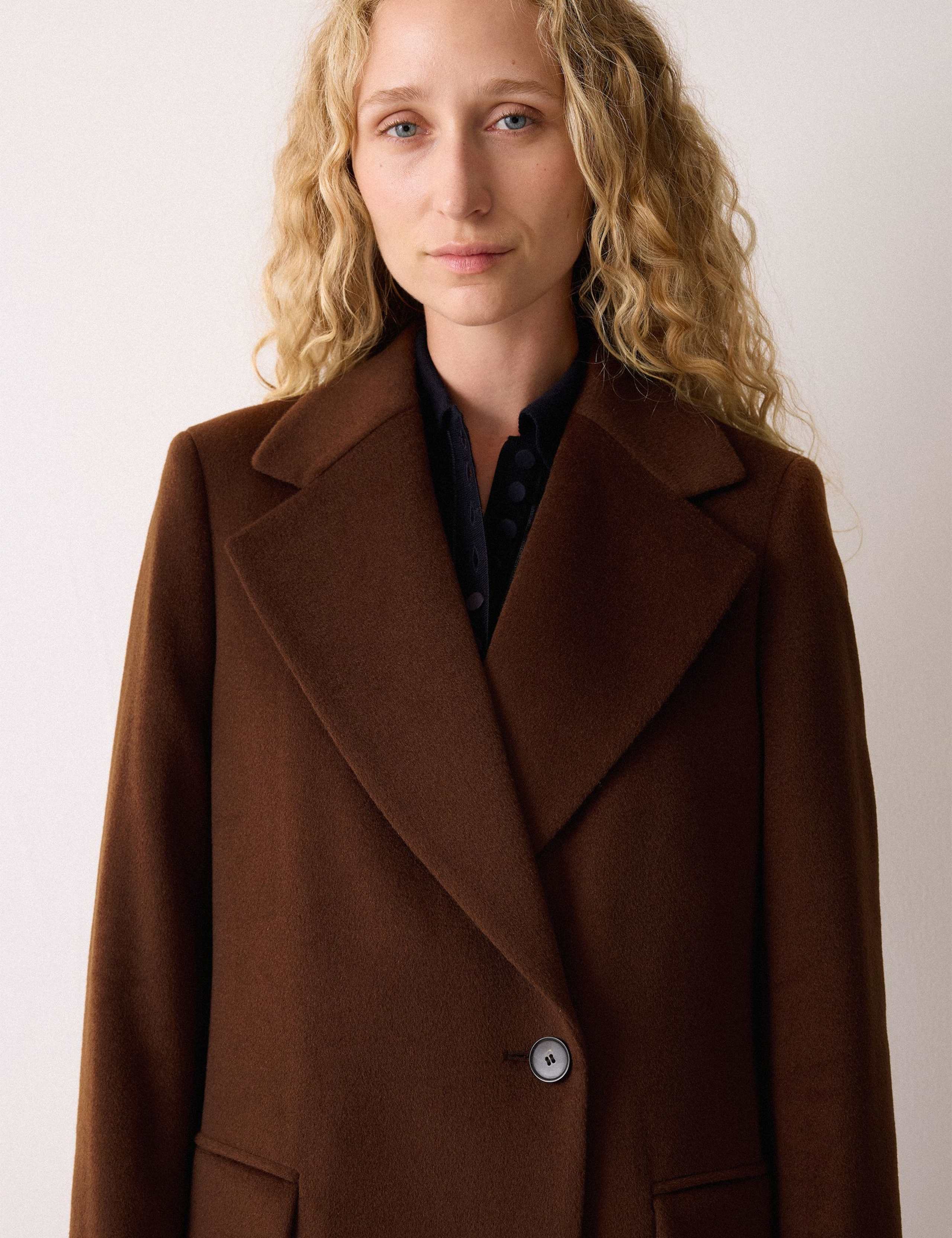 Pure Wool Collared Longline Duster Coat 3 of 6