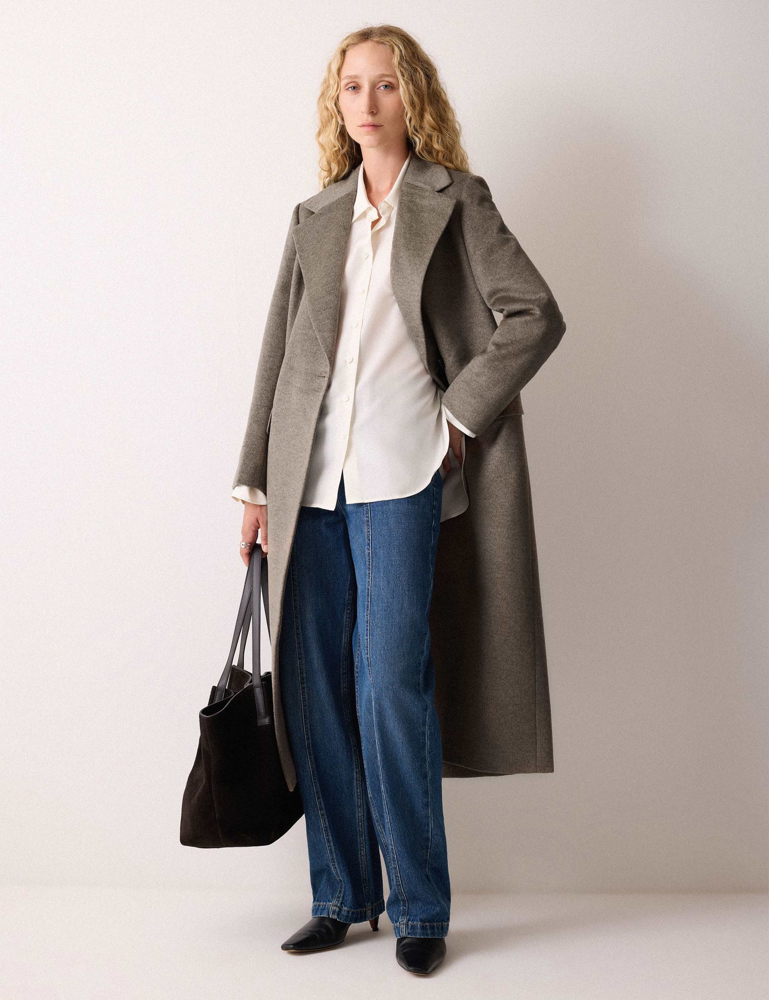Pure Wool Collared Longline Duster Coat 3 of 6