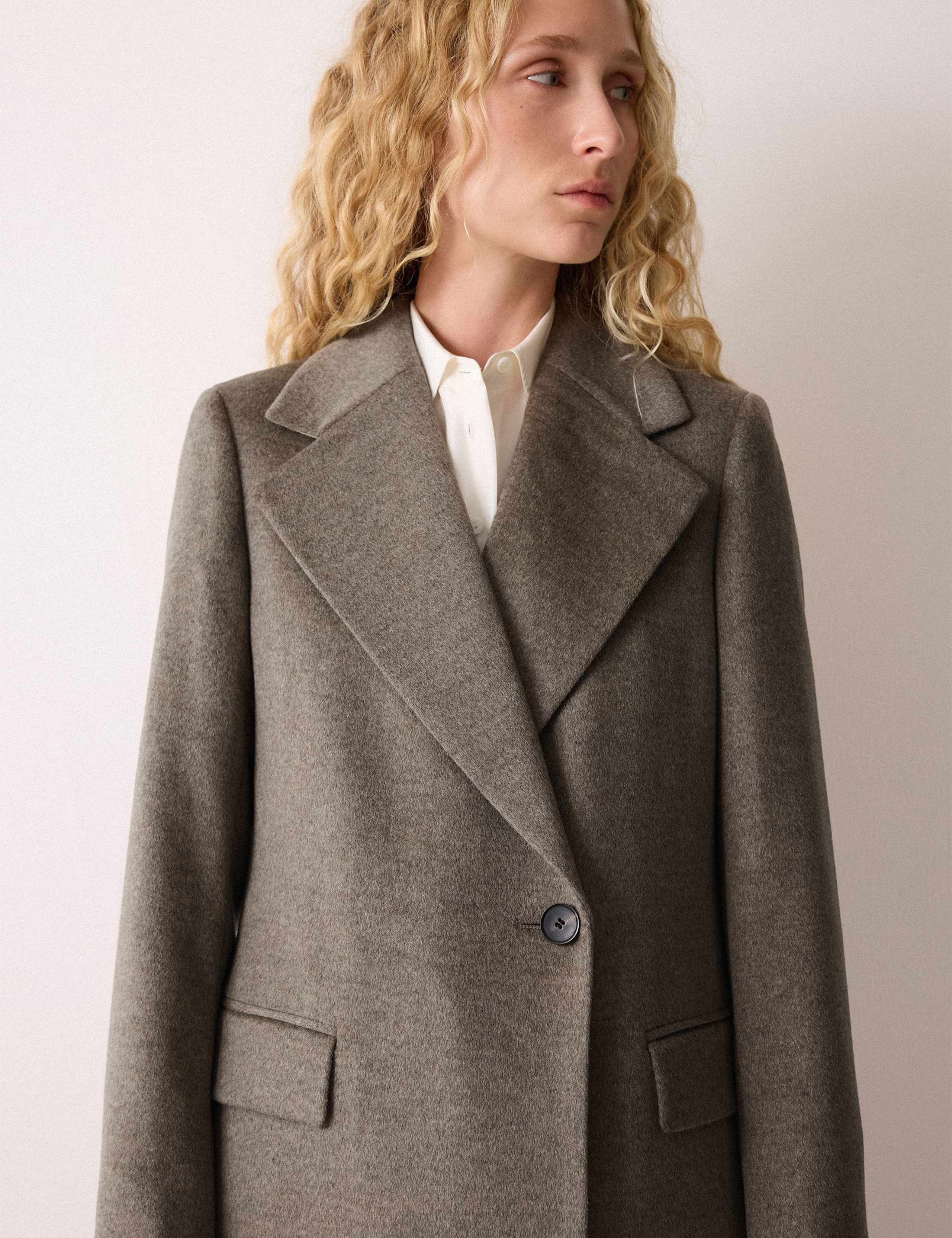 Pure Wool Collared Longline Duster Coat 6 of 6