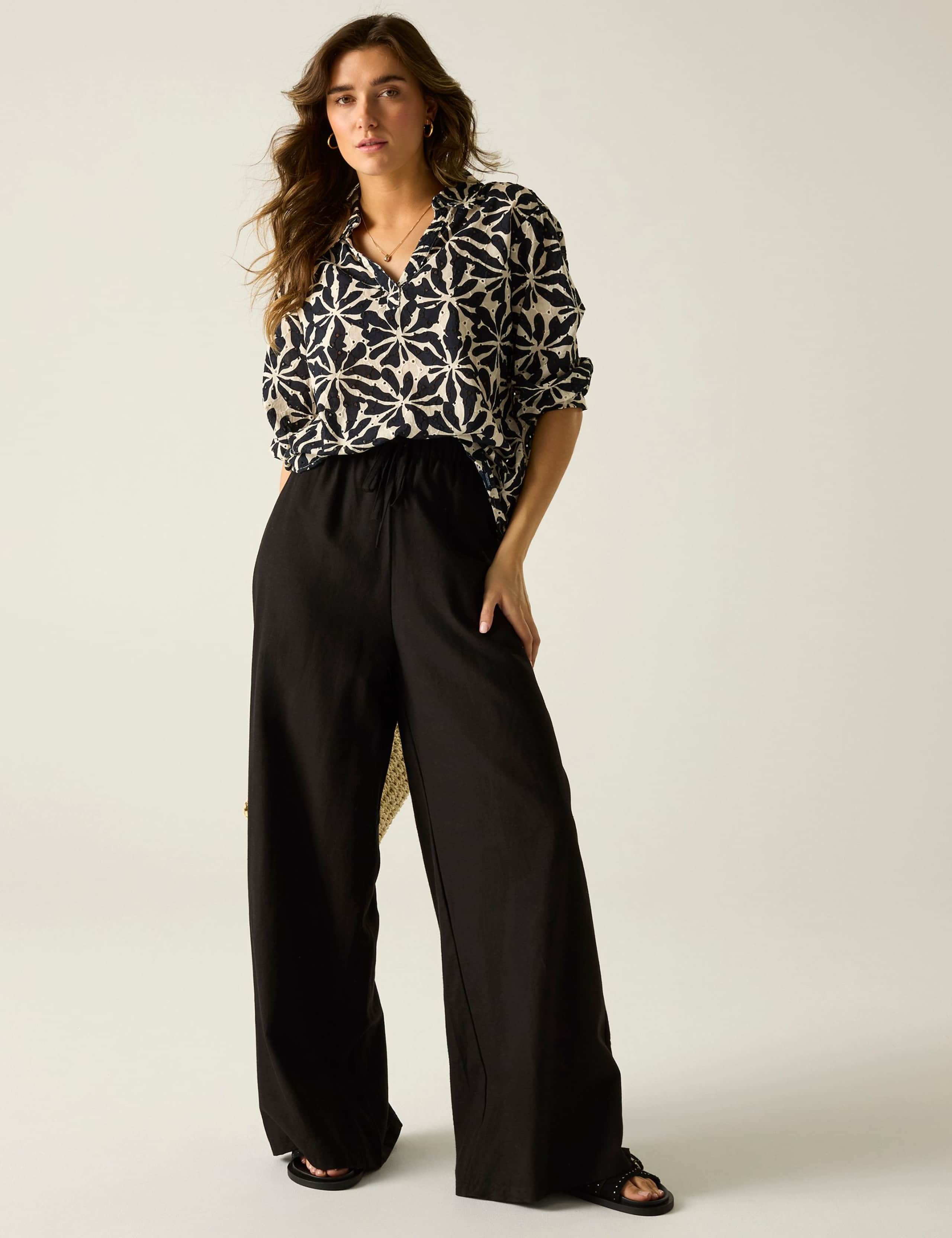 Nofino Cotton Rich Broderie Floral Blouse 6 of 7