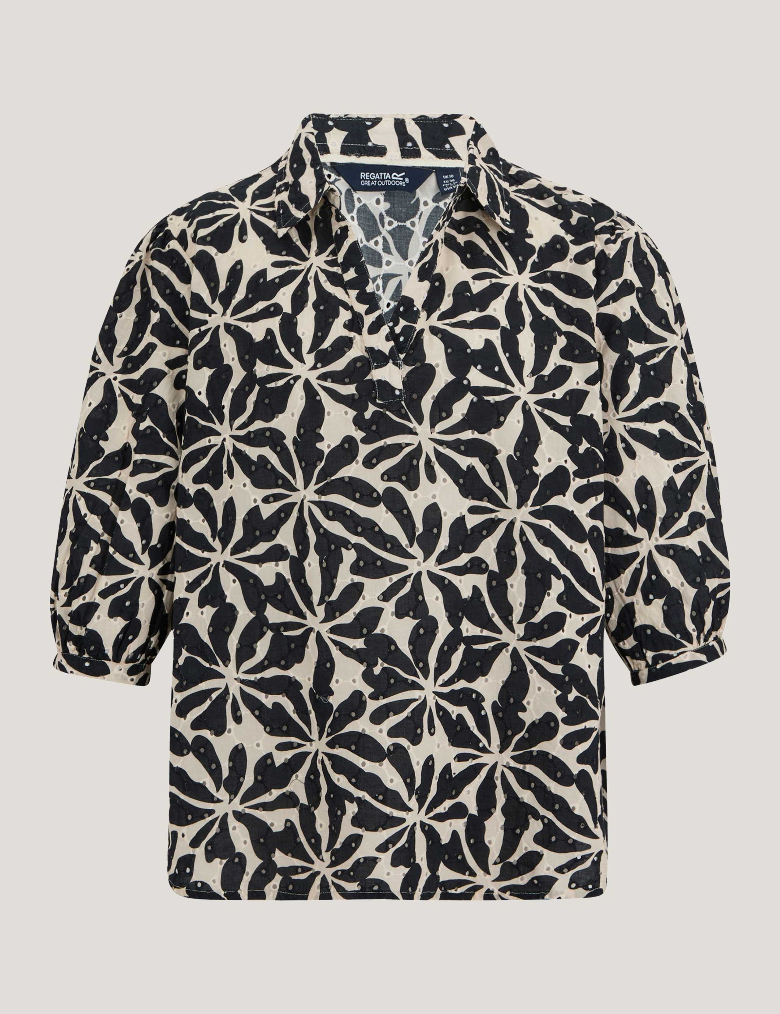 Nofino Cotton Rich Broderie Floral Blouse 2 of 7