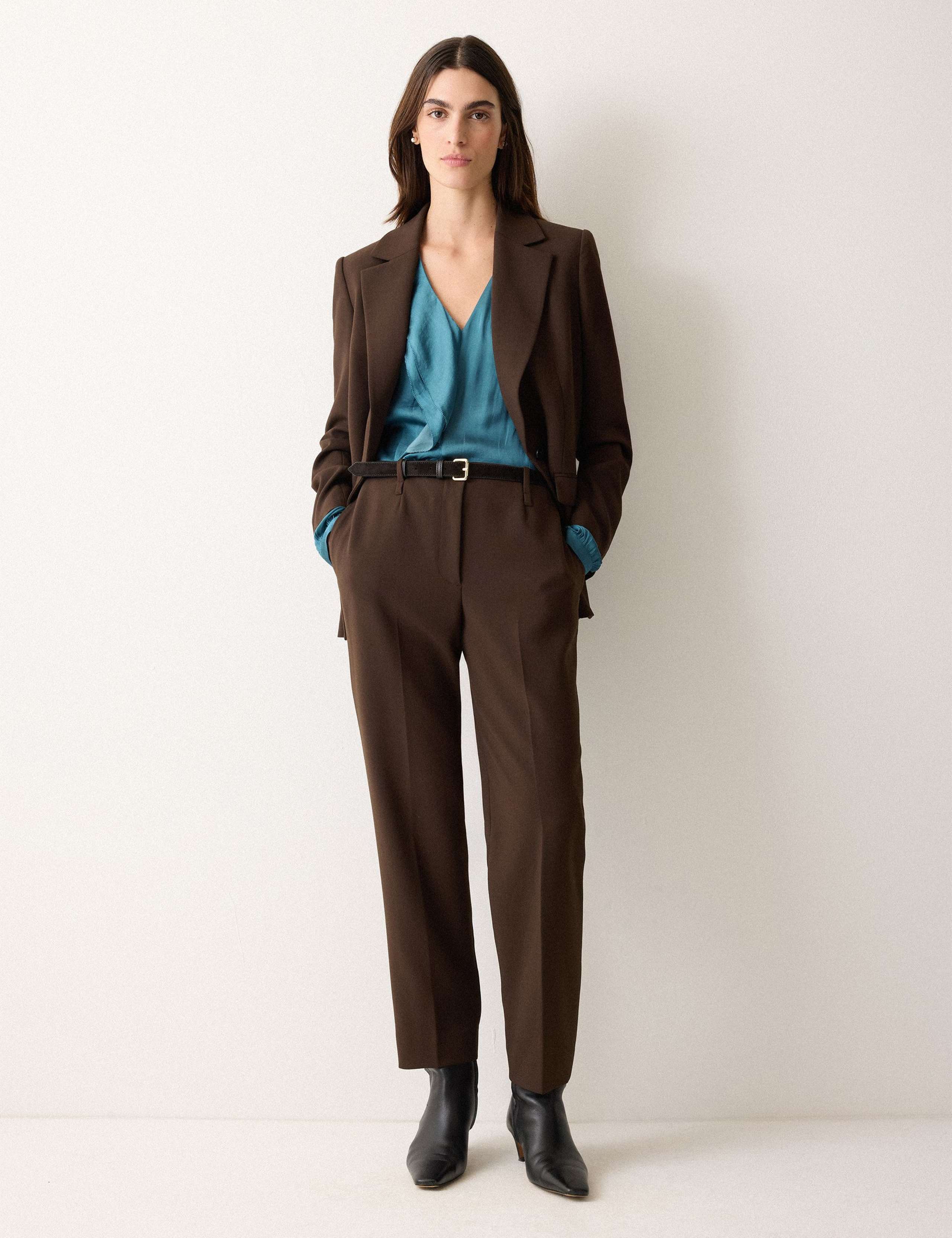 Satin V-Neck Frill Detail Blouse 5 of 5