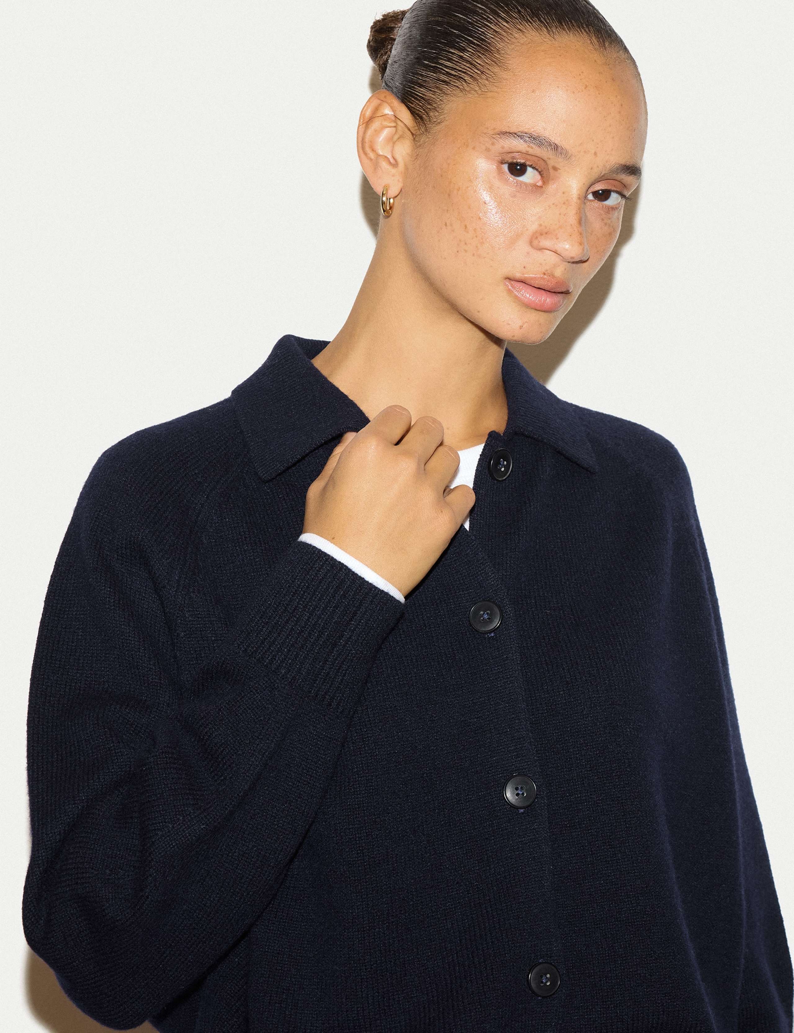 Wool Rich Collared Relaxed Cardigan 5 of 6