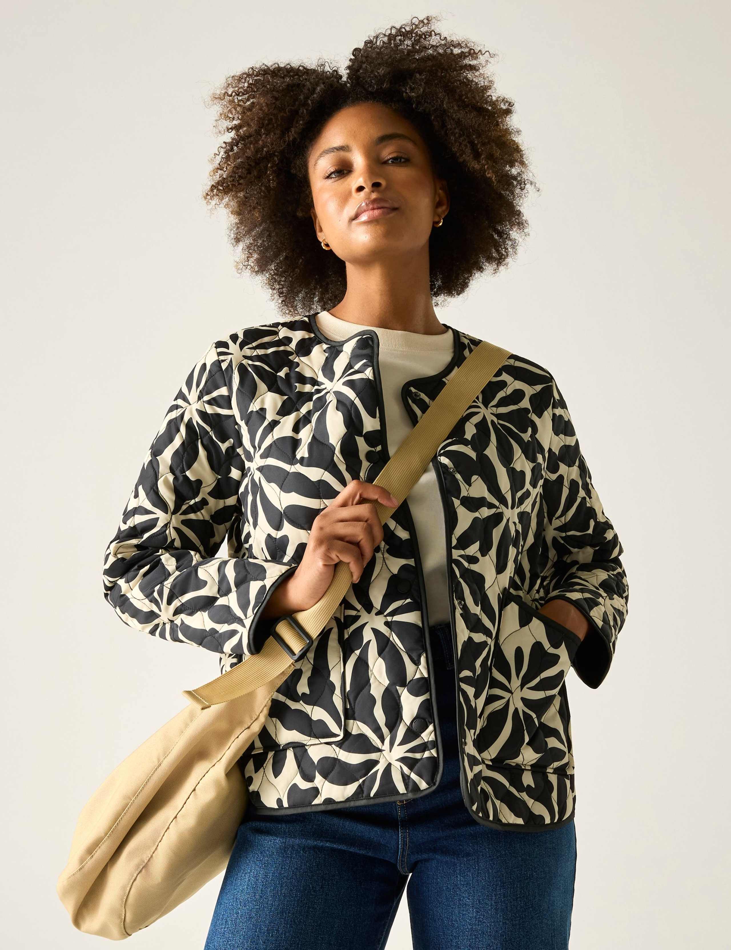 Mira Floral Oversized Puffer Jacket 1 of 7