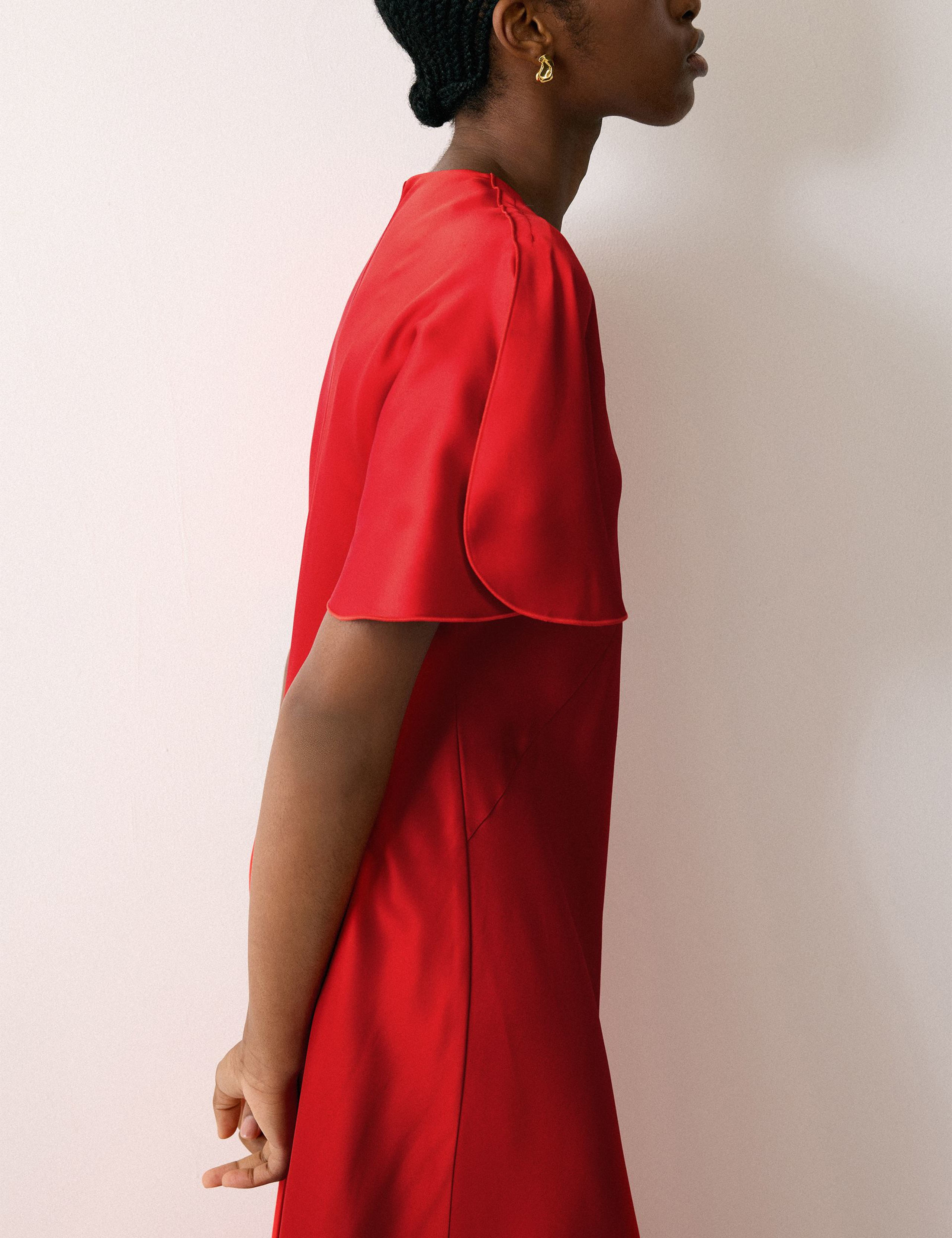 Satin Empire Line Midi Dress 3 of 5