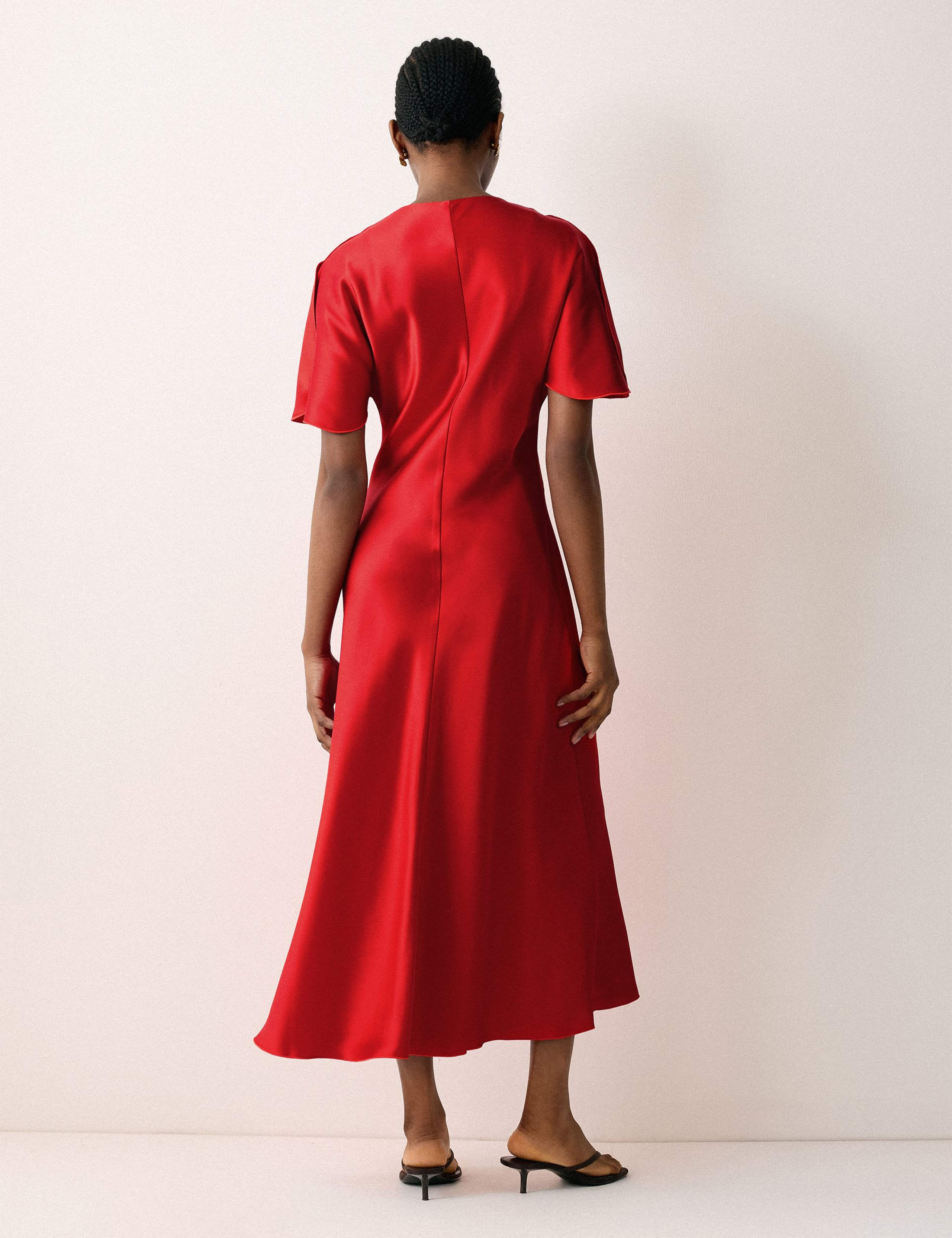 Satin Empire Line Midi Dress 4 of 5