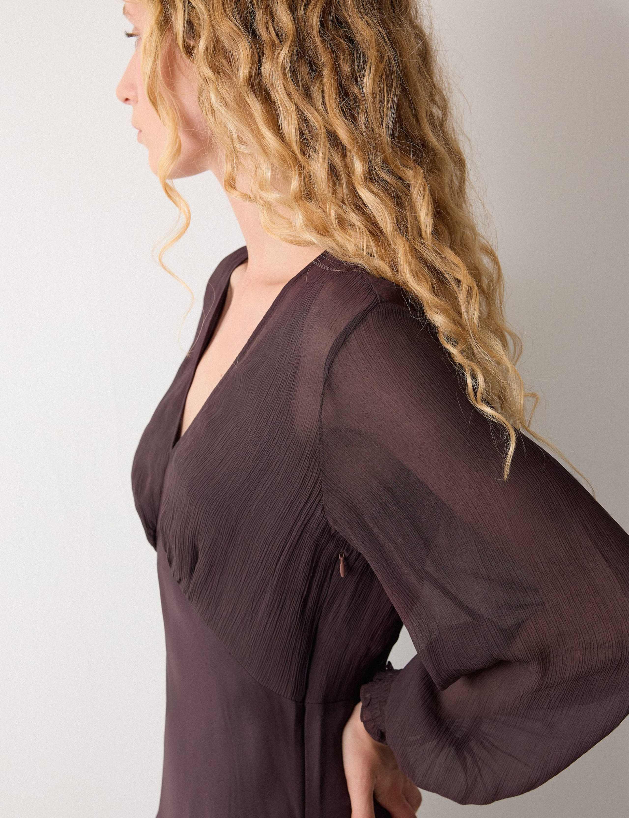 V-Neck Midi Tailored Dress 5 of 6