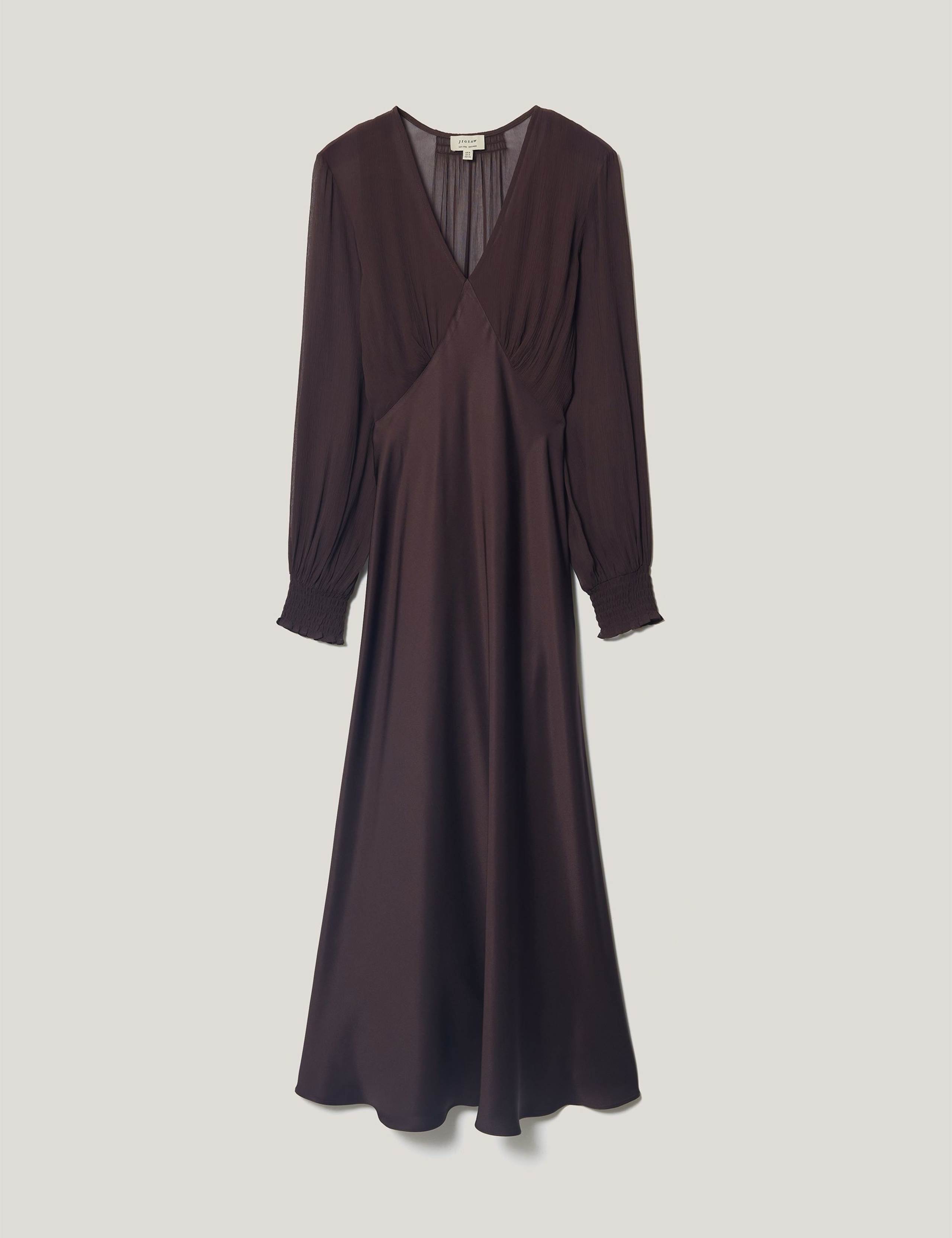 V-Neck Midi Tailored Dress 2 of 6