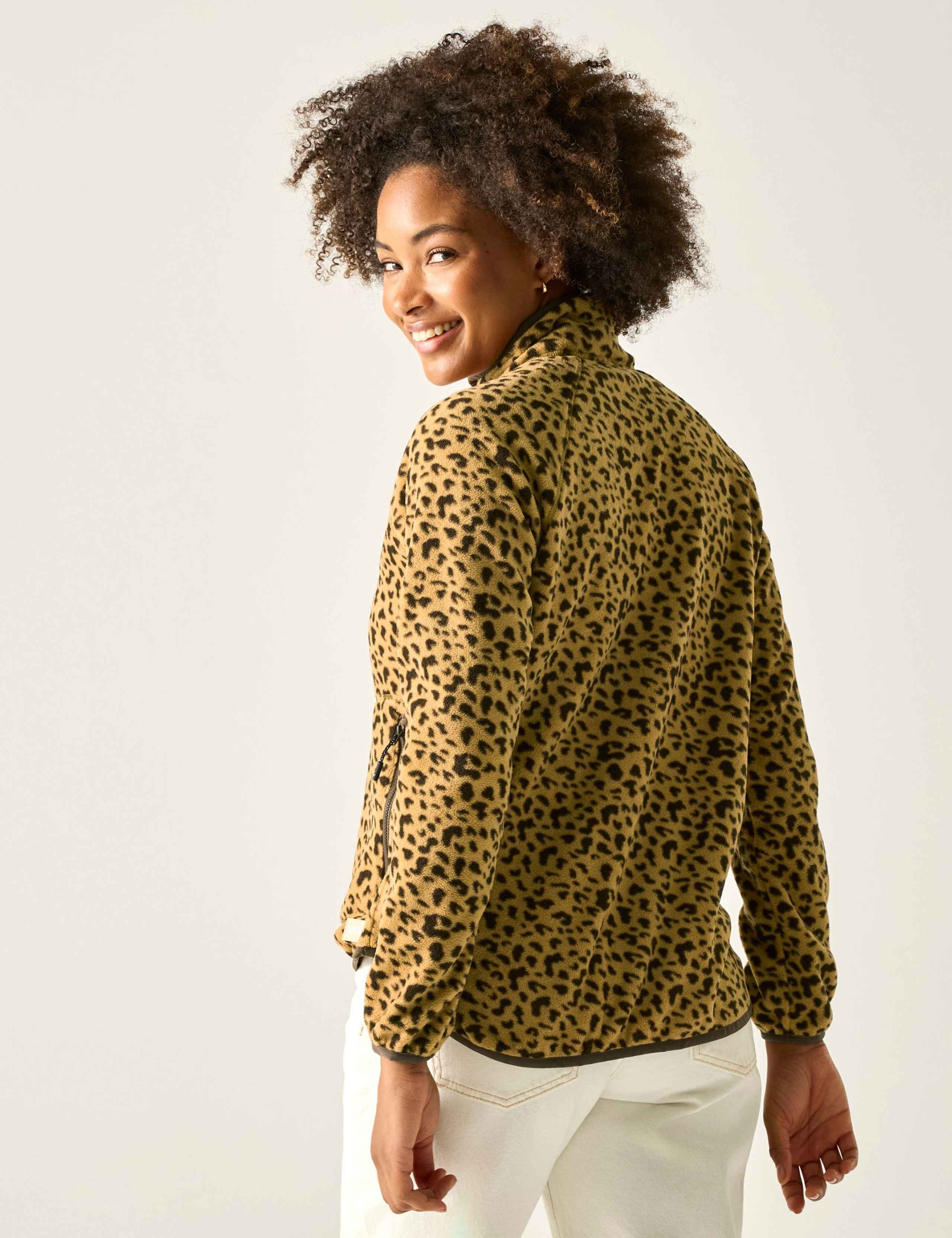 Frankie Leopard Print Half Zip Fleece Jacket 7 of 7