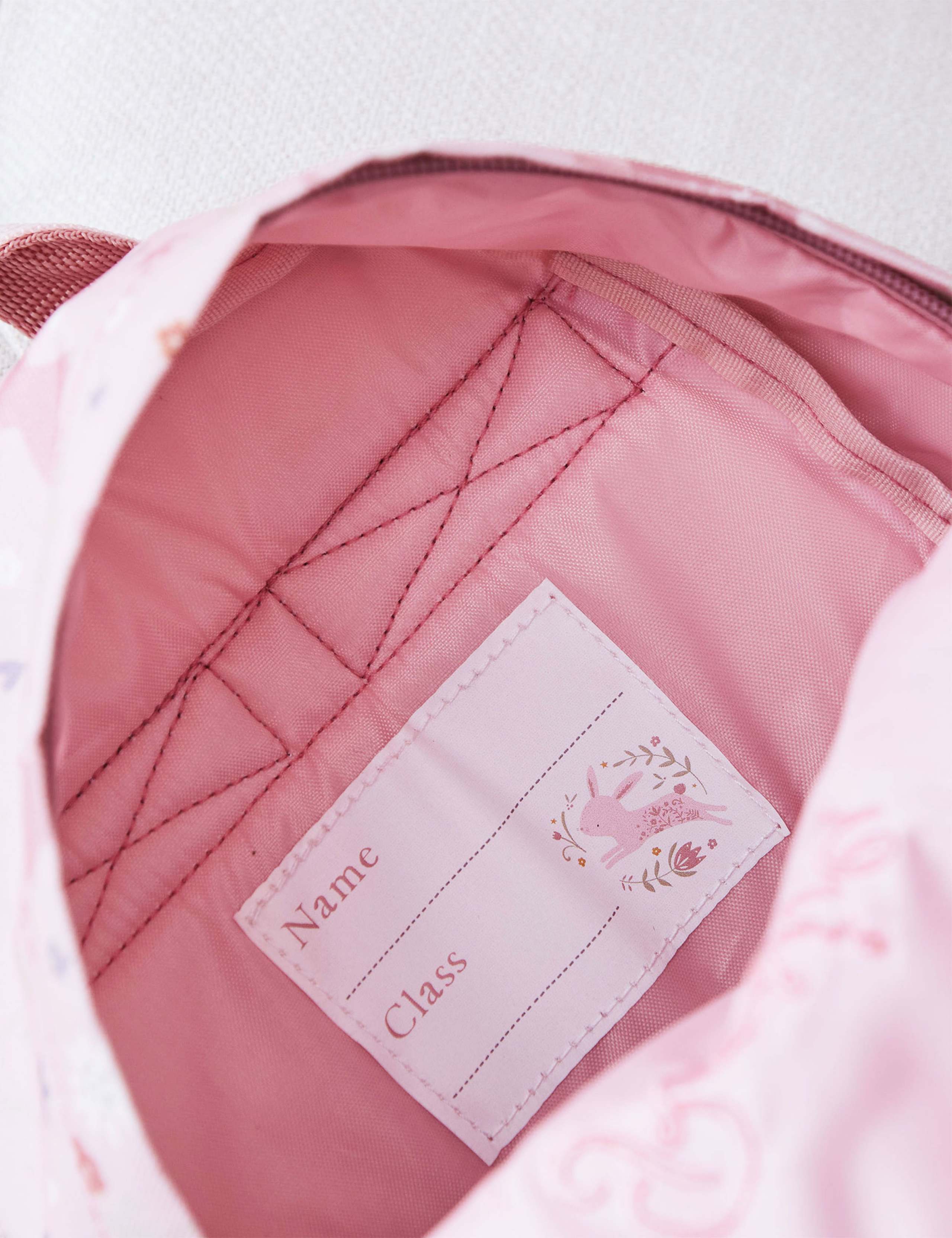 Personalised Pink Bunny Mini Backpack with Ears 4 of 4