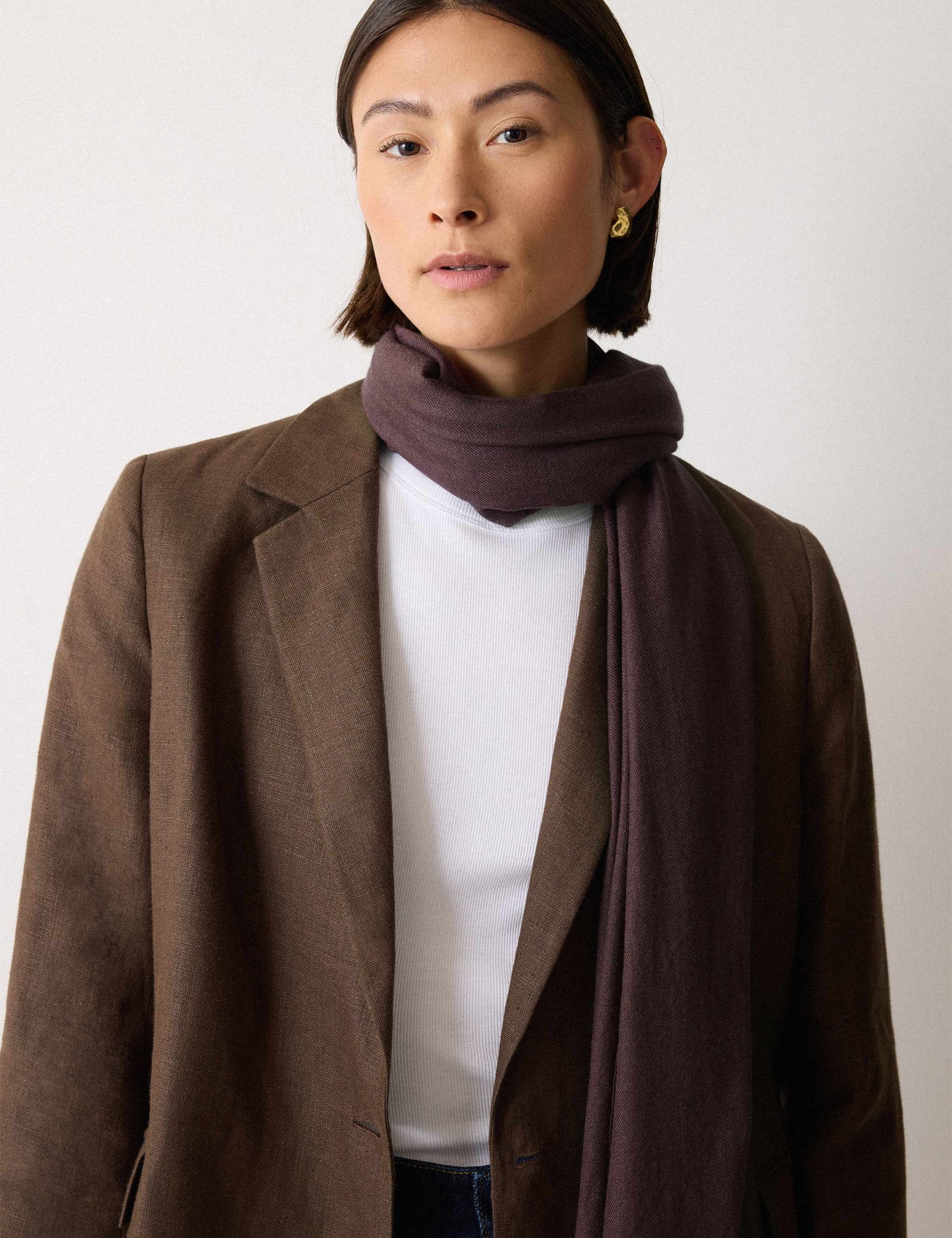 Wool Rich Scarf with Silk 1 of 5