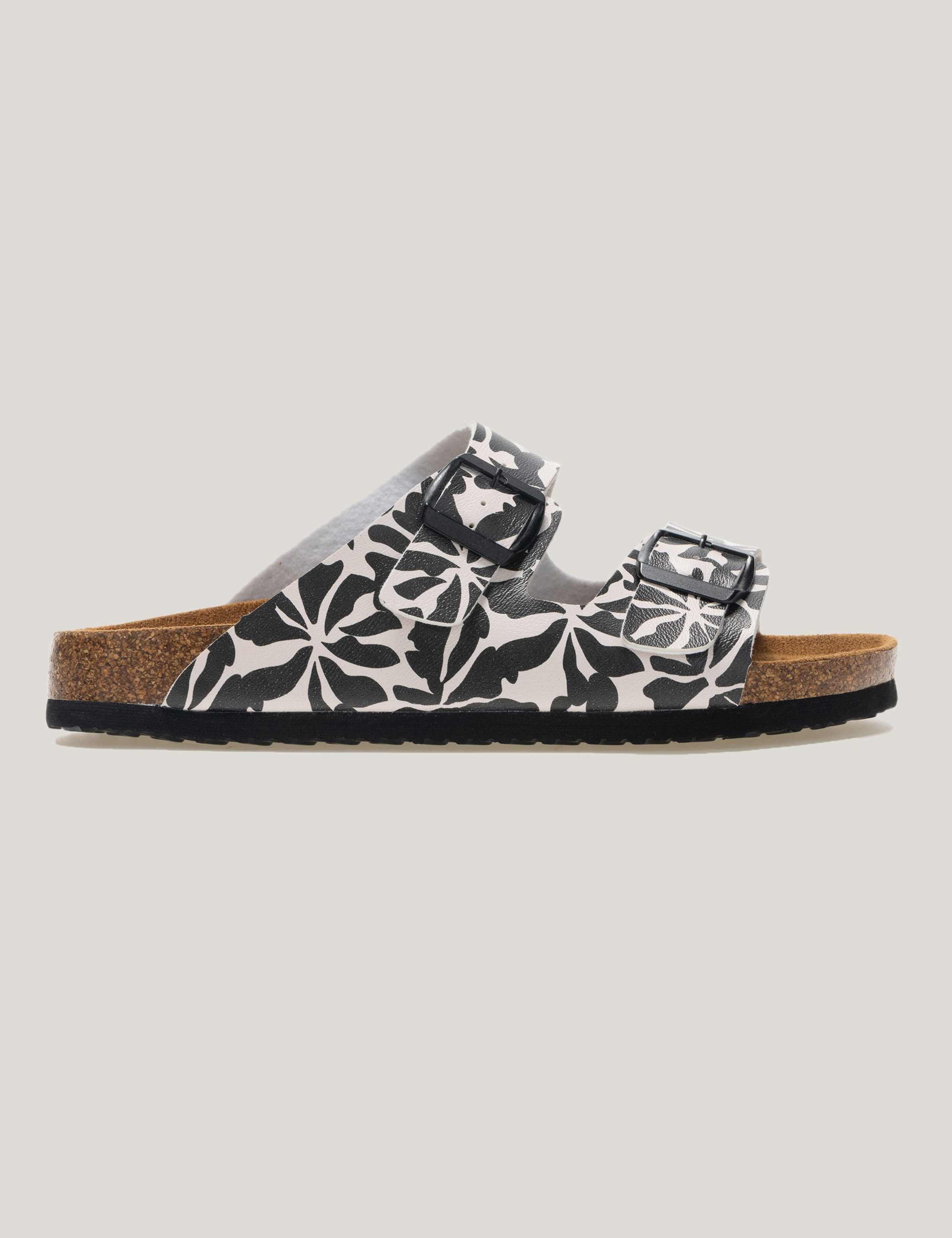 Mia Floral Buckle Flat Footbed Sliders 1 of 9