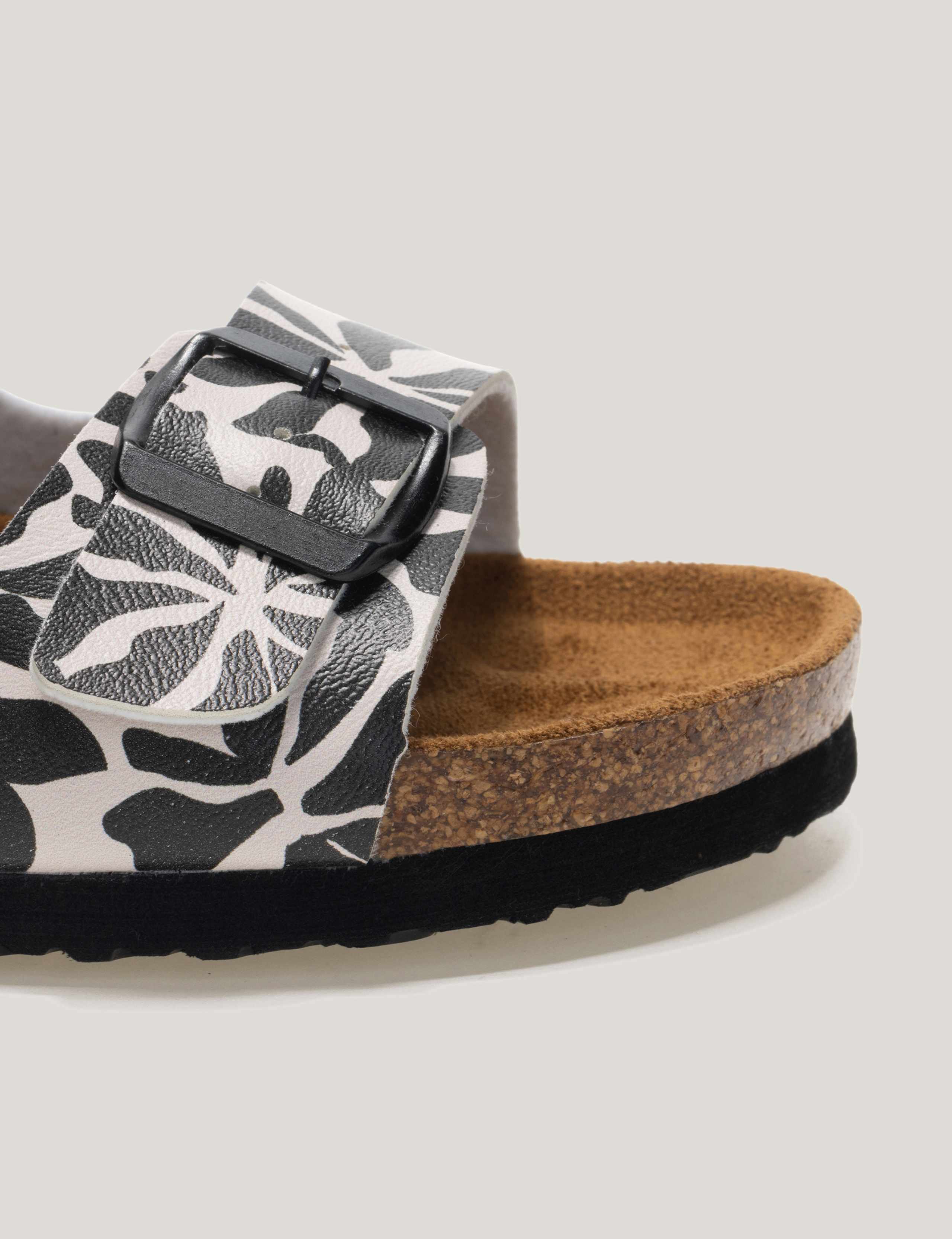 Mia Floral Buckle Flat Footbed Sliders 12 of 13