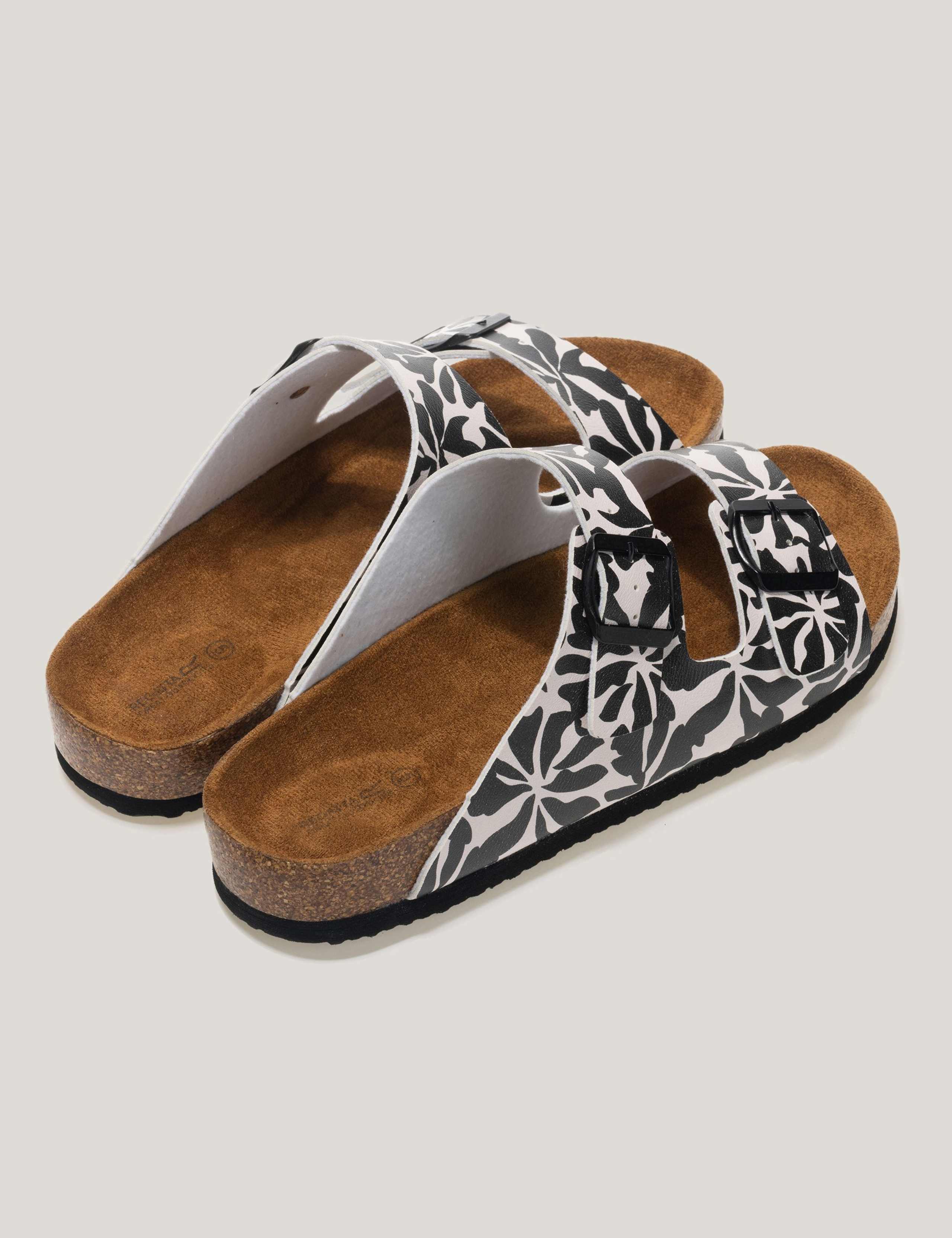Mia Floral Buckle Flat Footbed Sliders 4 of 9