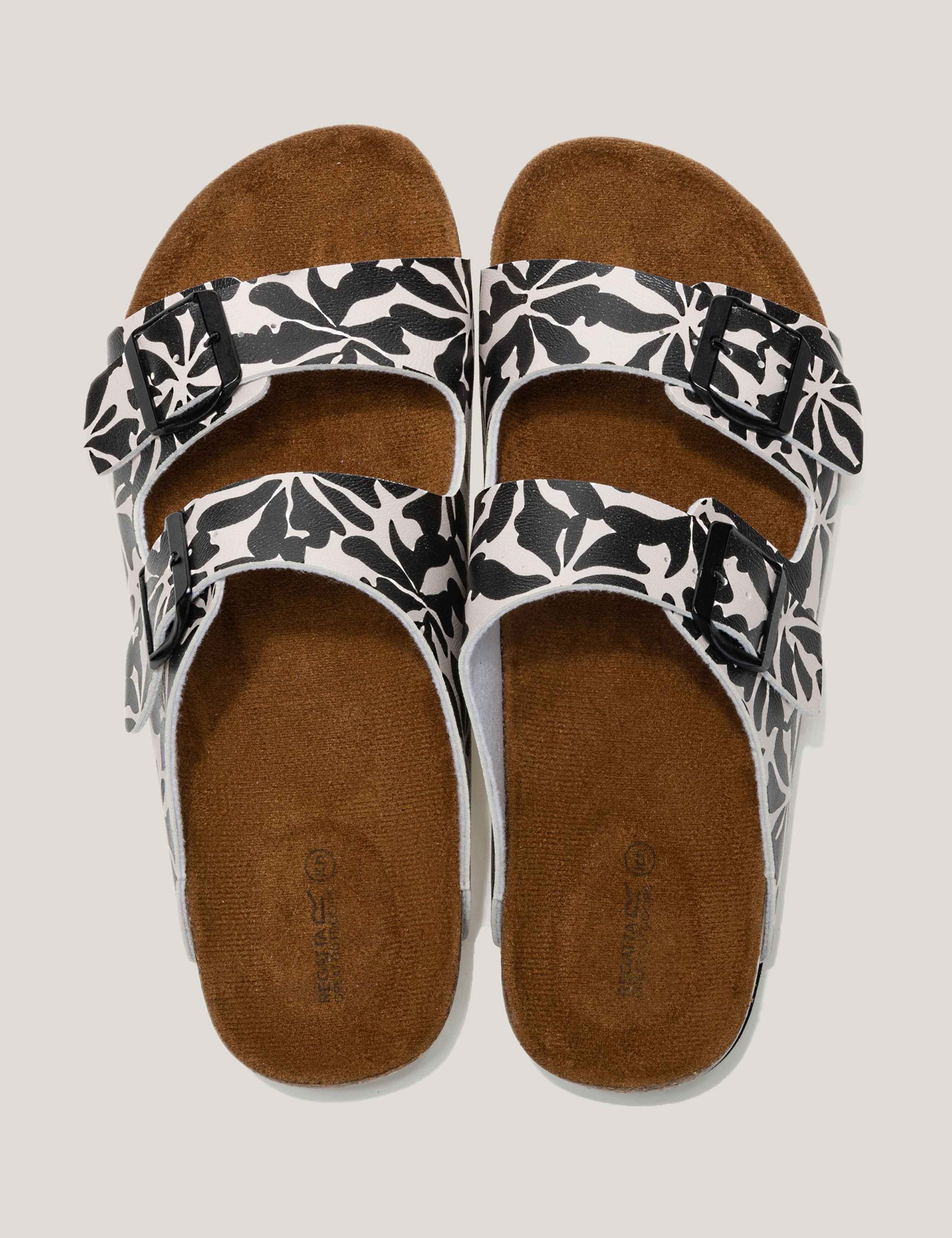 Mia Floral Buckle Flat Footbed Sliders 5 of 9
