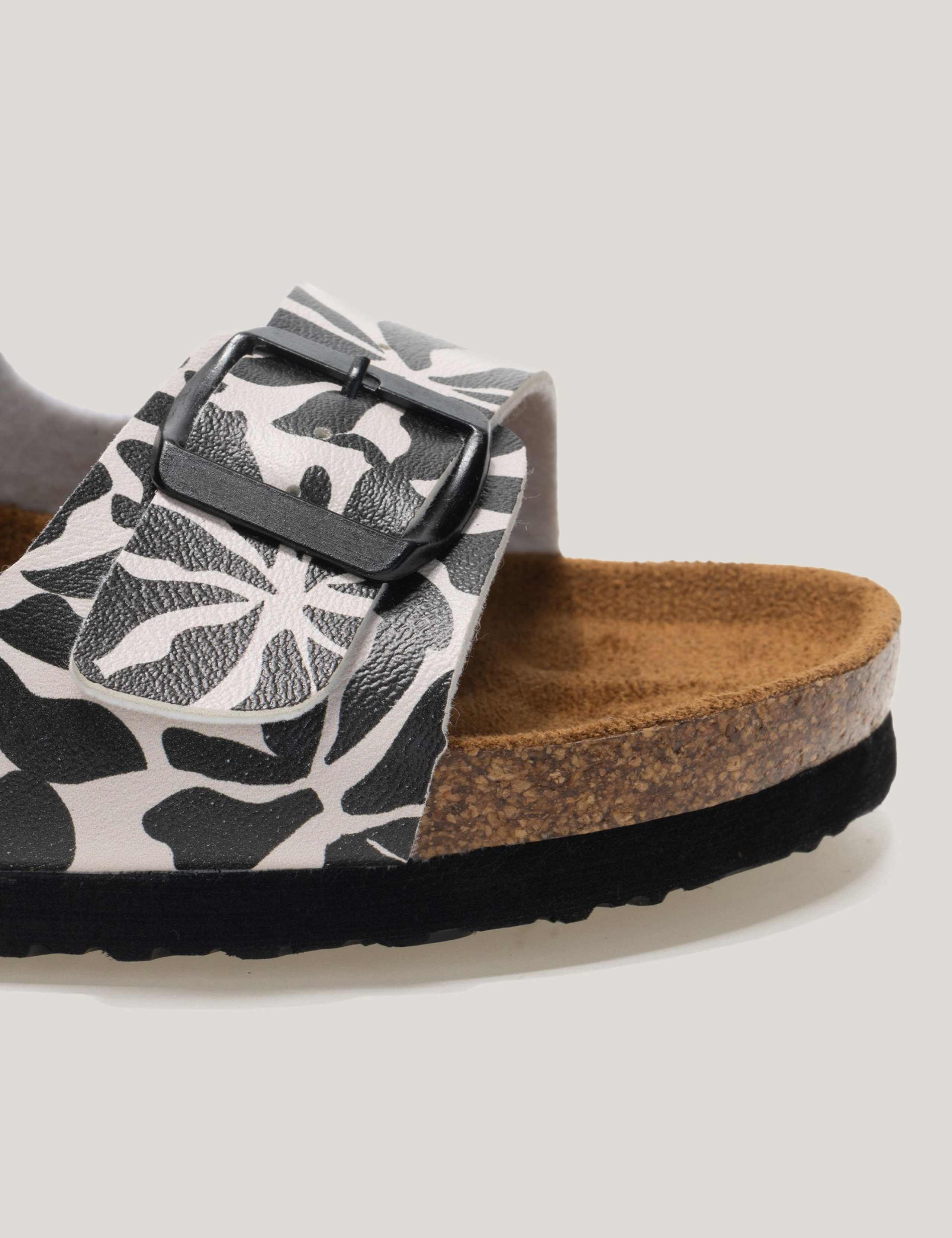 Mia Floral Buckle Flat Footbed Sliders 8 of 9