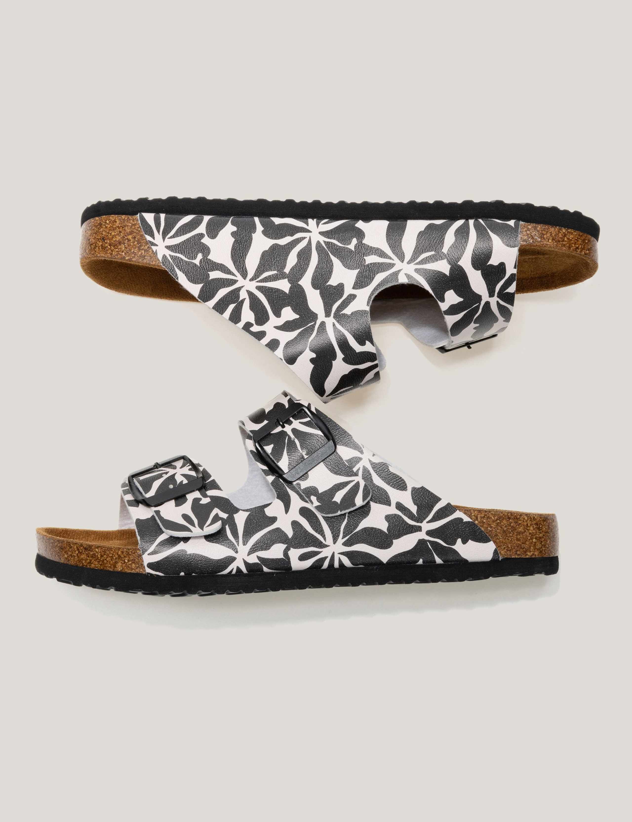 Mia Floral Buckle Flat Footbed Sliders 9 of 9