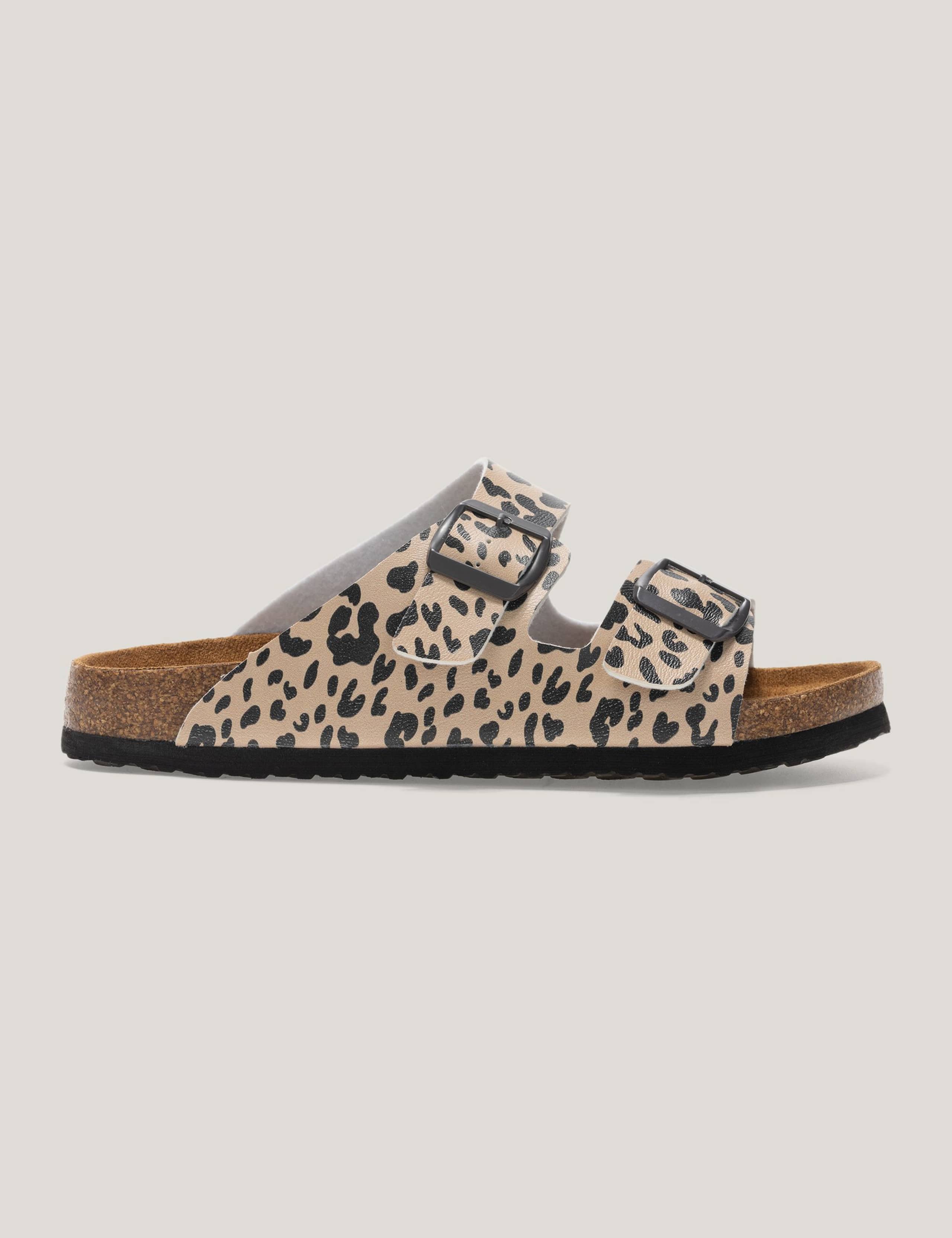 Mia Leopard Double Buckle Footbed Sandals 1 of 9